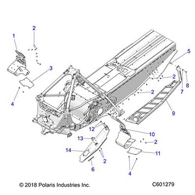 Polaris Indy Red Left Footrest 1019139-293
