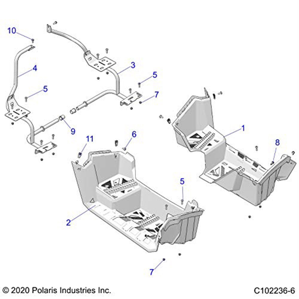 Polaris E-Coat Right Footwell Pass 1019967-329 alternate view
