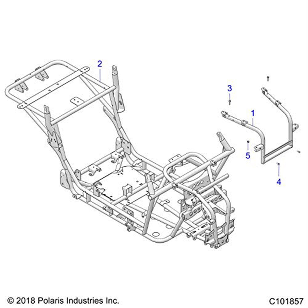 Polaris Matte Black Front Chassis 1022687-458