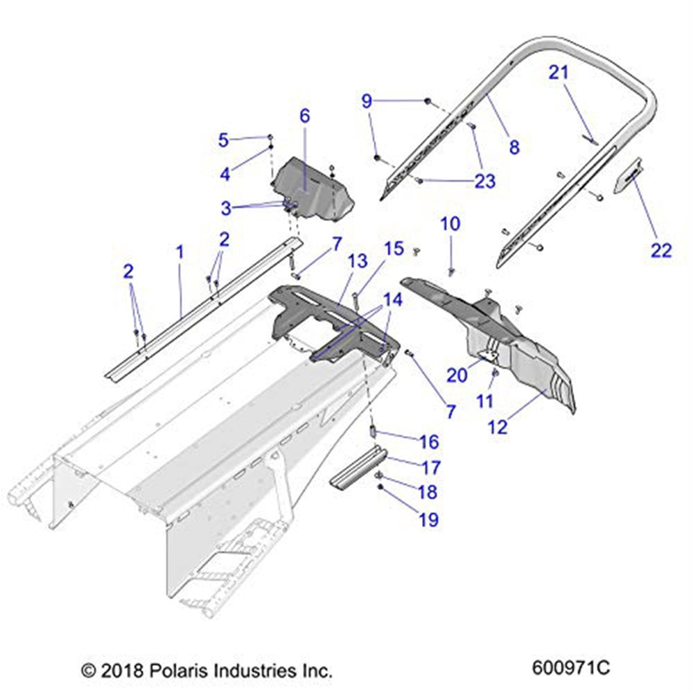 Polaris Indy Red Rear Closeoff 1023793-293