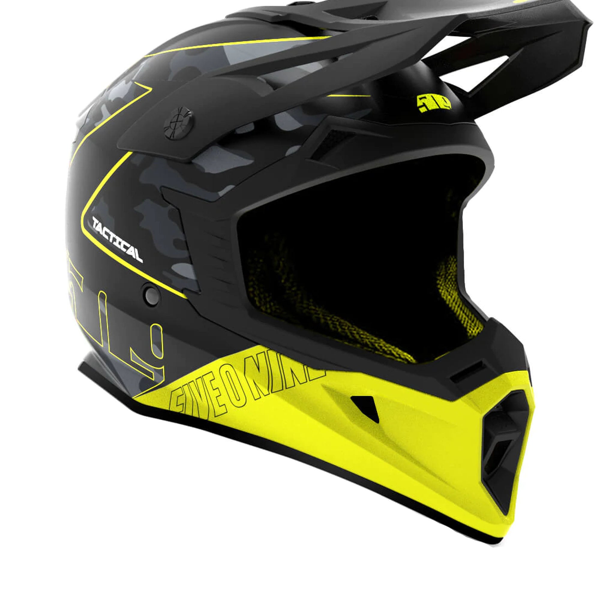 509 Tactical Offroad Open Face Helmet Black Camo