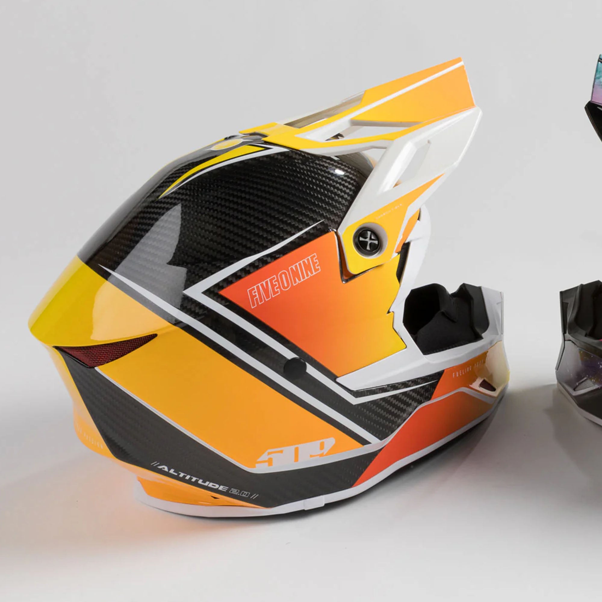 509 Altitude 2.0 Carbon Fiber Snowmobile Helmet Orange Pop