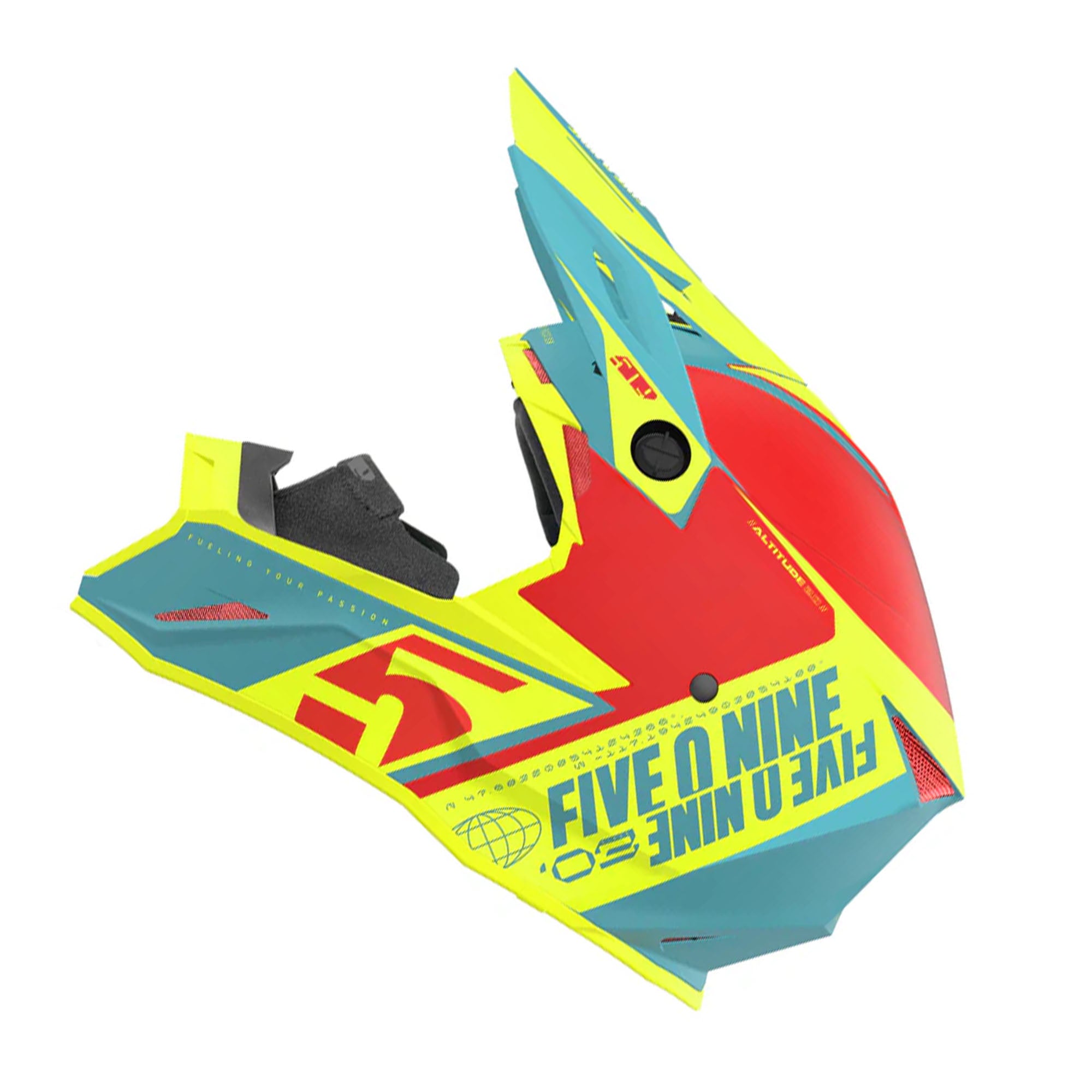 509  Altitude 2.0 Snowmobile Helmet Fidlock Lightweight Open Face Ultrabeast Red FMVSS 218