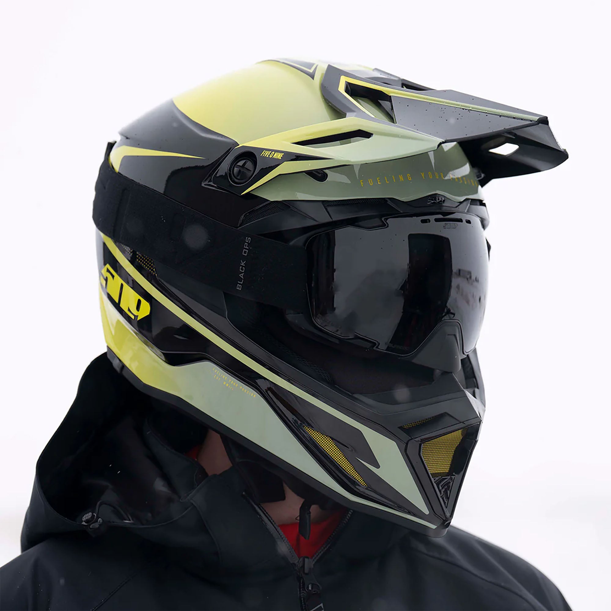 509 Altitude 2.0 Open Face Snowmobile Helmet Lemon Pop Green