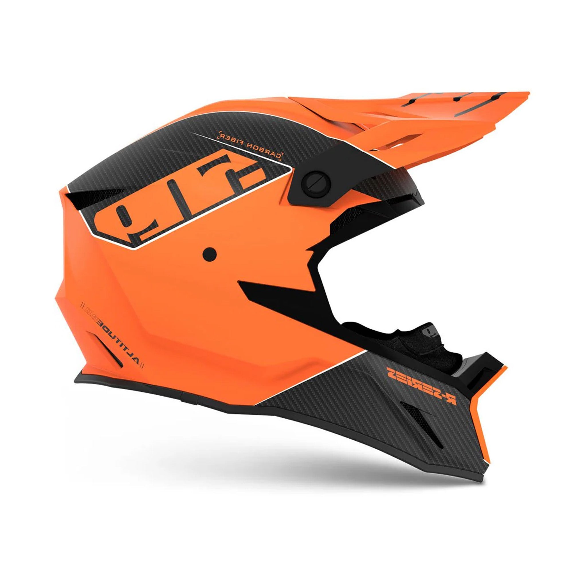 509 Altitude 2.0 Carbon Fiber R-Series Snowmobile Helmet Orange