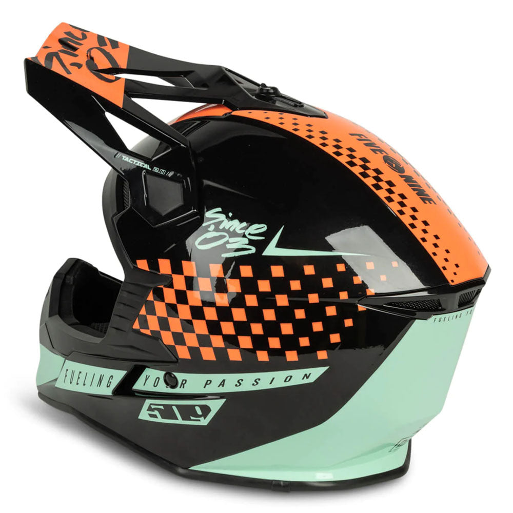 509 Tactical 2.0 Enduro Open Face Offroad Helmet Speedsta Coral Black