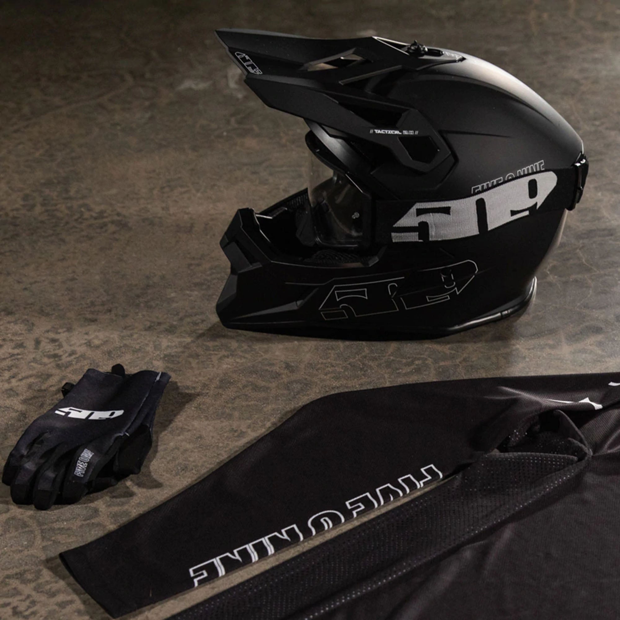 509  Black Tactical 2.0 Enduro Helmet with Fidlock DOT ECE Certified Motocross