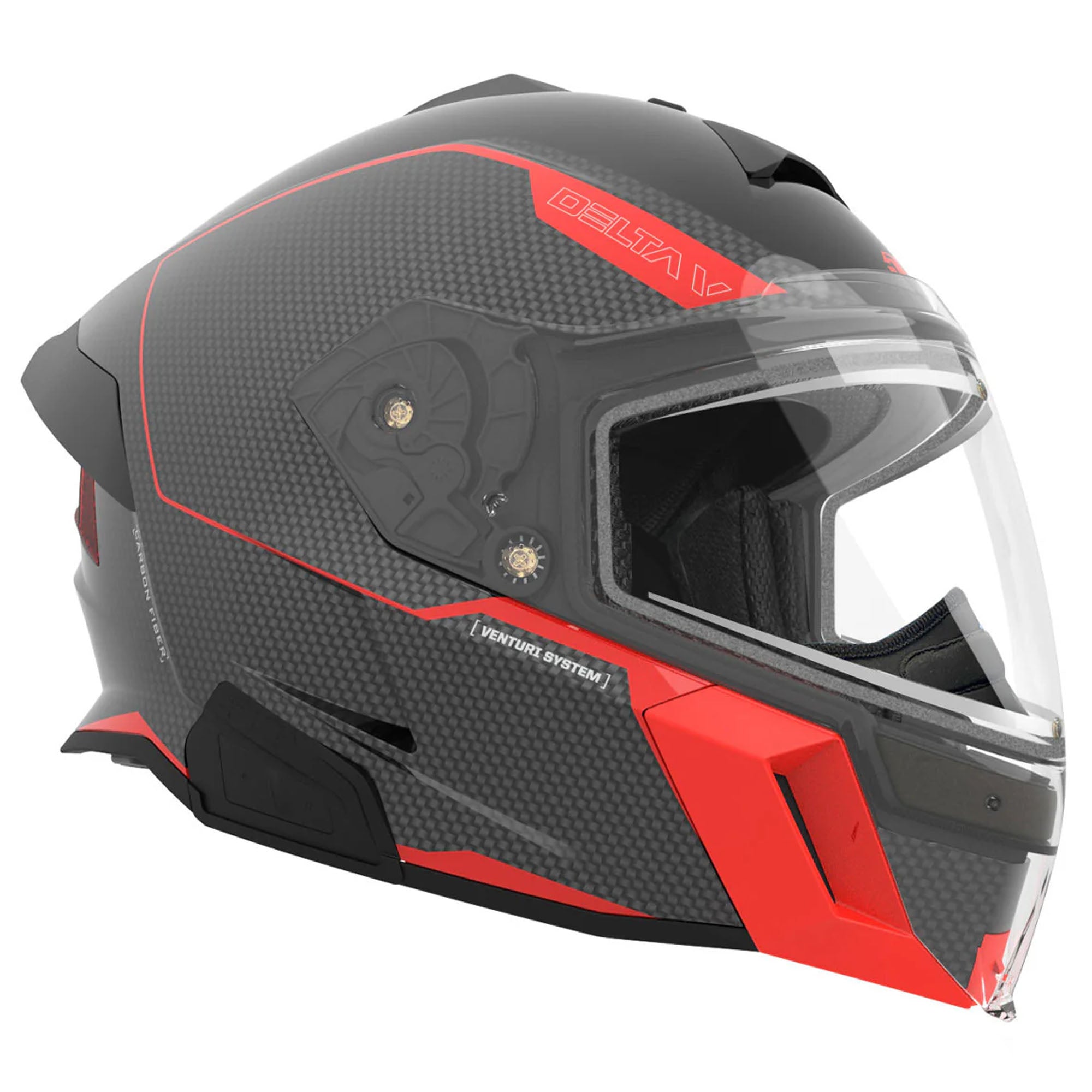 509 Delta V Carbon Commander Snowmobile Helmet Racing Red