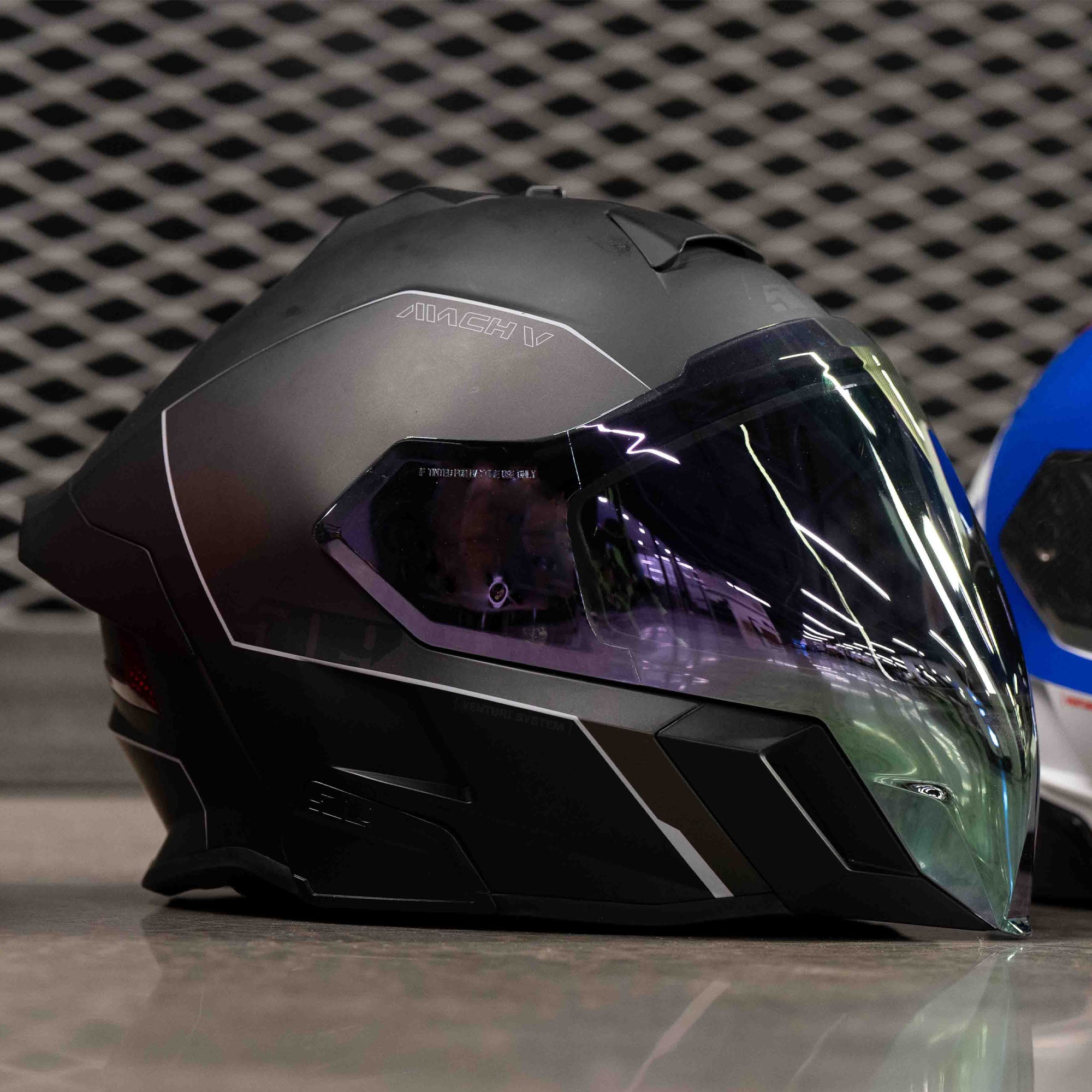 509 F01016300-000-711 Mach V Shield Purple Mirror