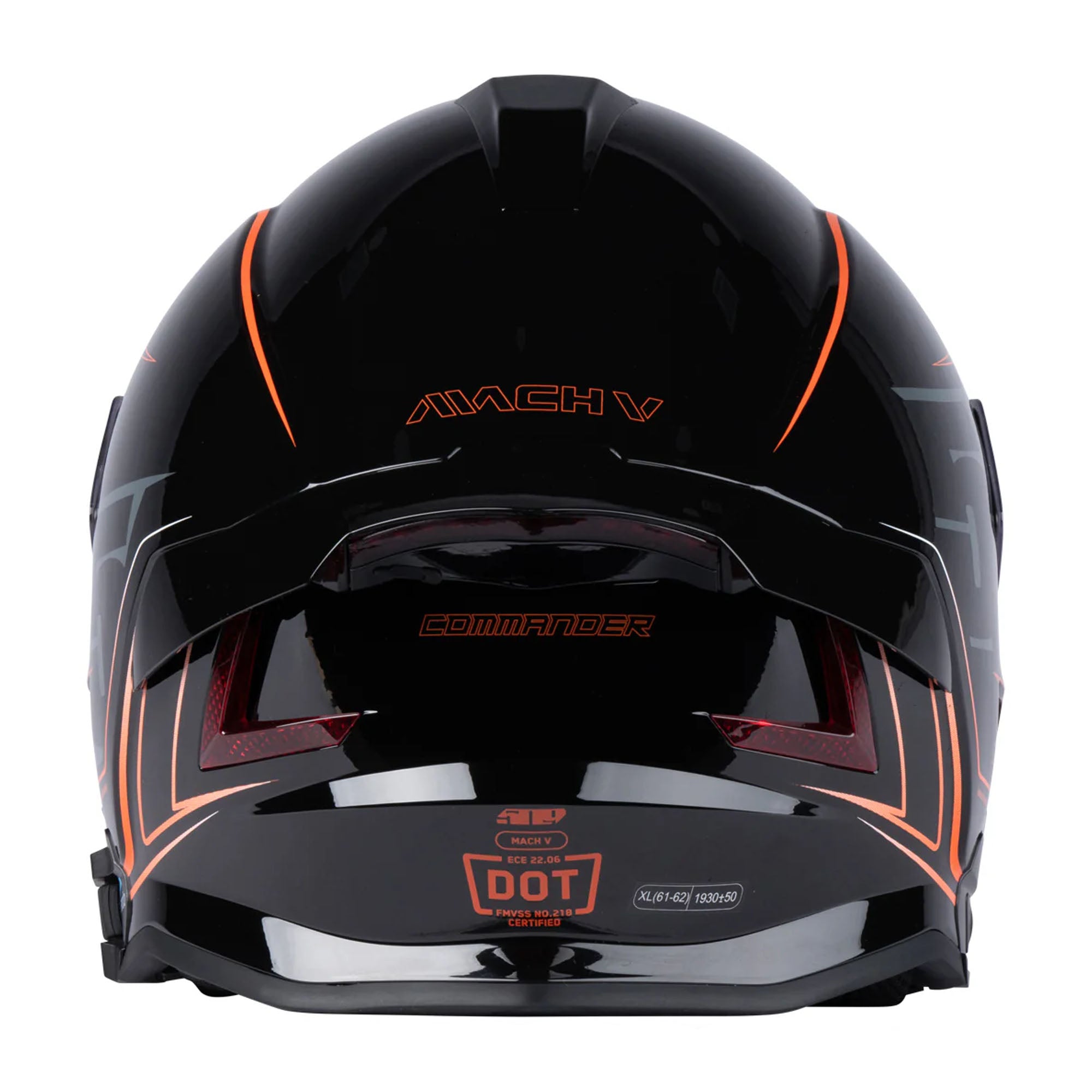 509  Mach V Commander Helmet Cardo Communication Fidlock Venturi Vents Circuit Orange