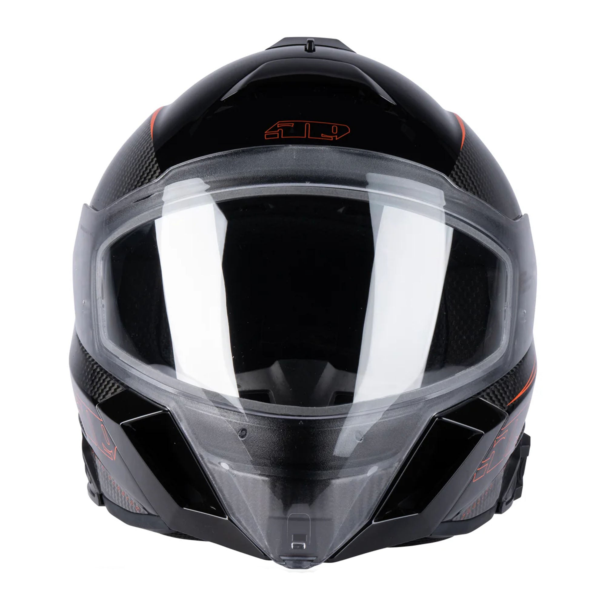 509  Mach V Carbon Commander Helmet Cardo Fidlock Venturi Venting Orange FMVSS 218