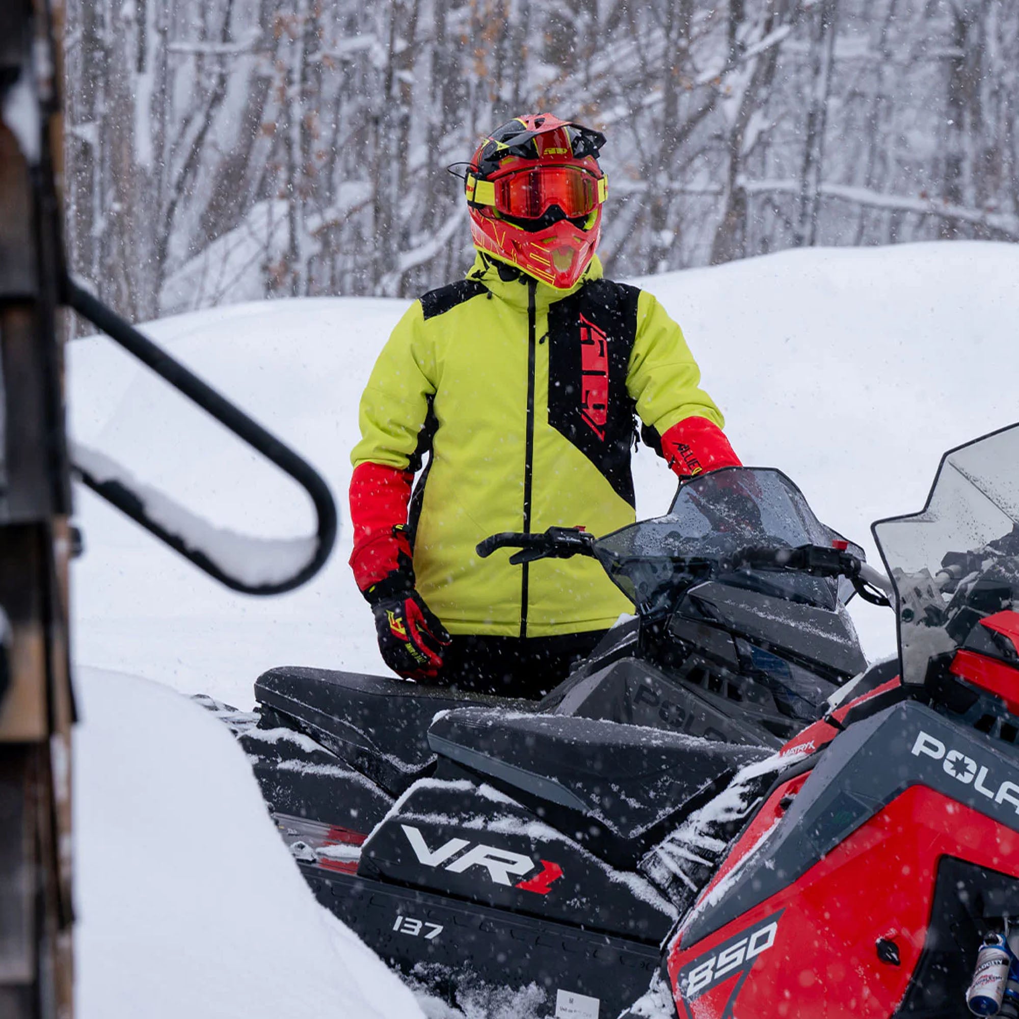 509  Allied Insulated Jacket Waterproof Breathable Warm Microfleece Red-Vis