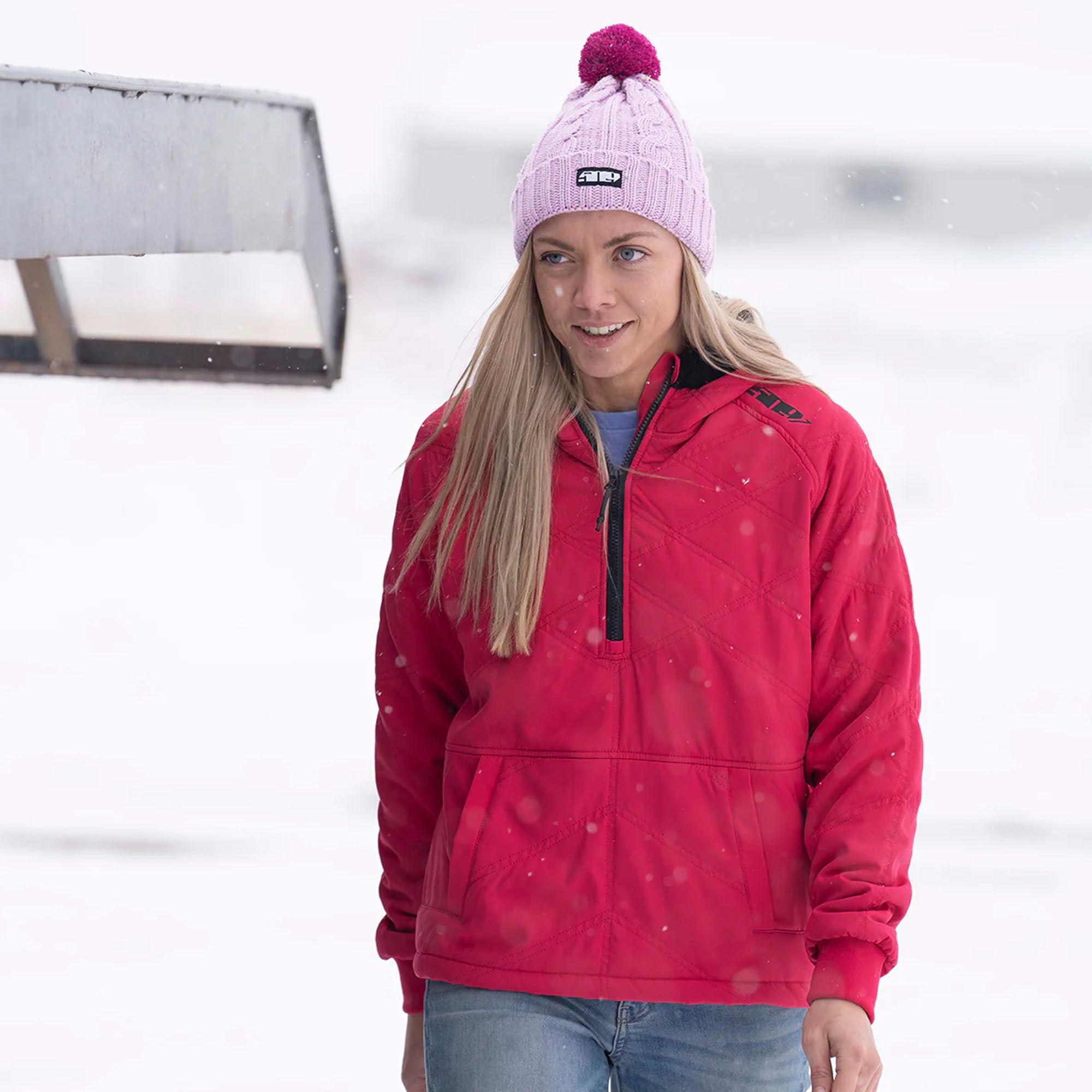 509 Aurora Quilted hoodie Raspberry Pink