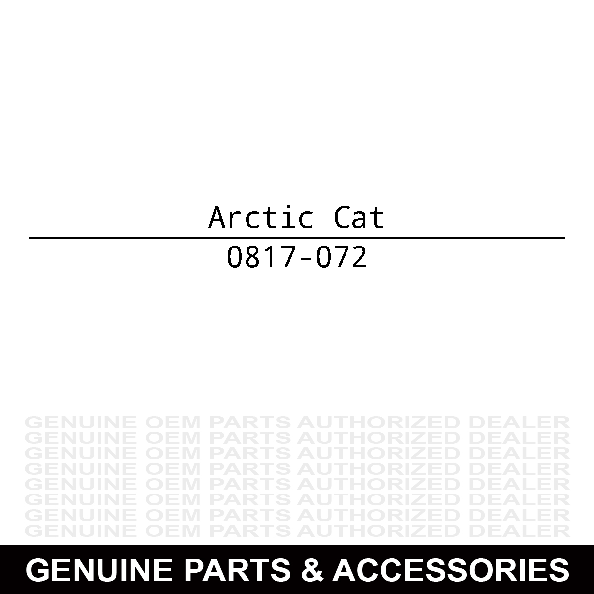 Arctic Cat 0817-072 Seal