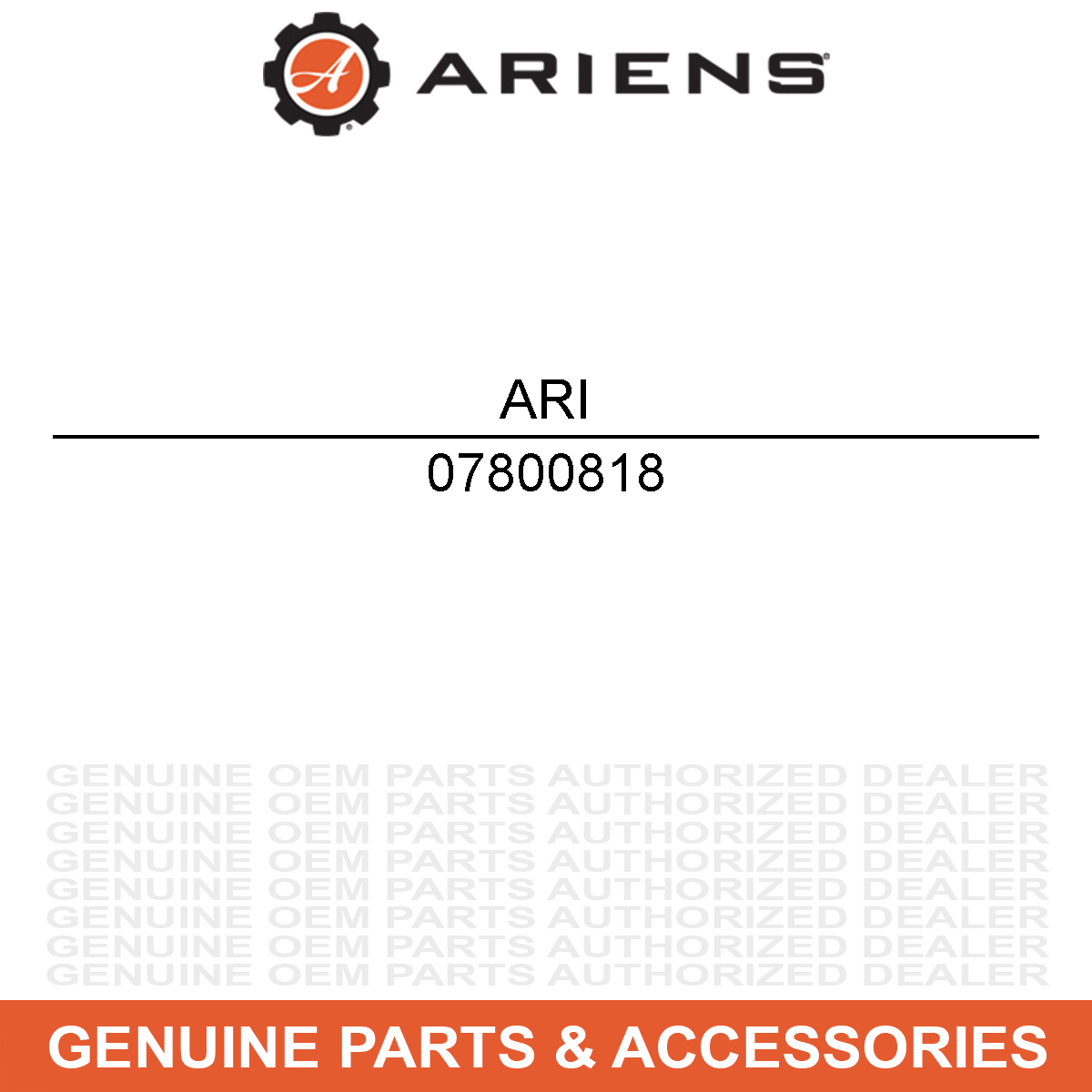 Ariens Gravely 07800818 Decal