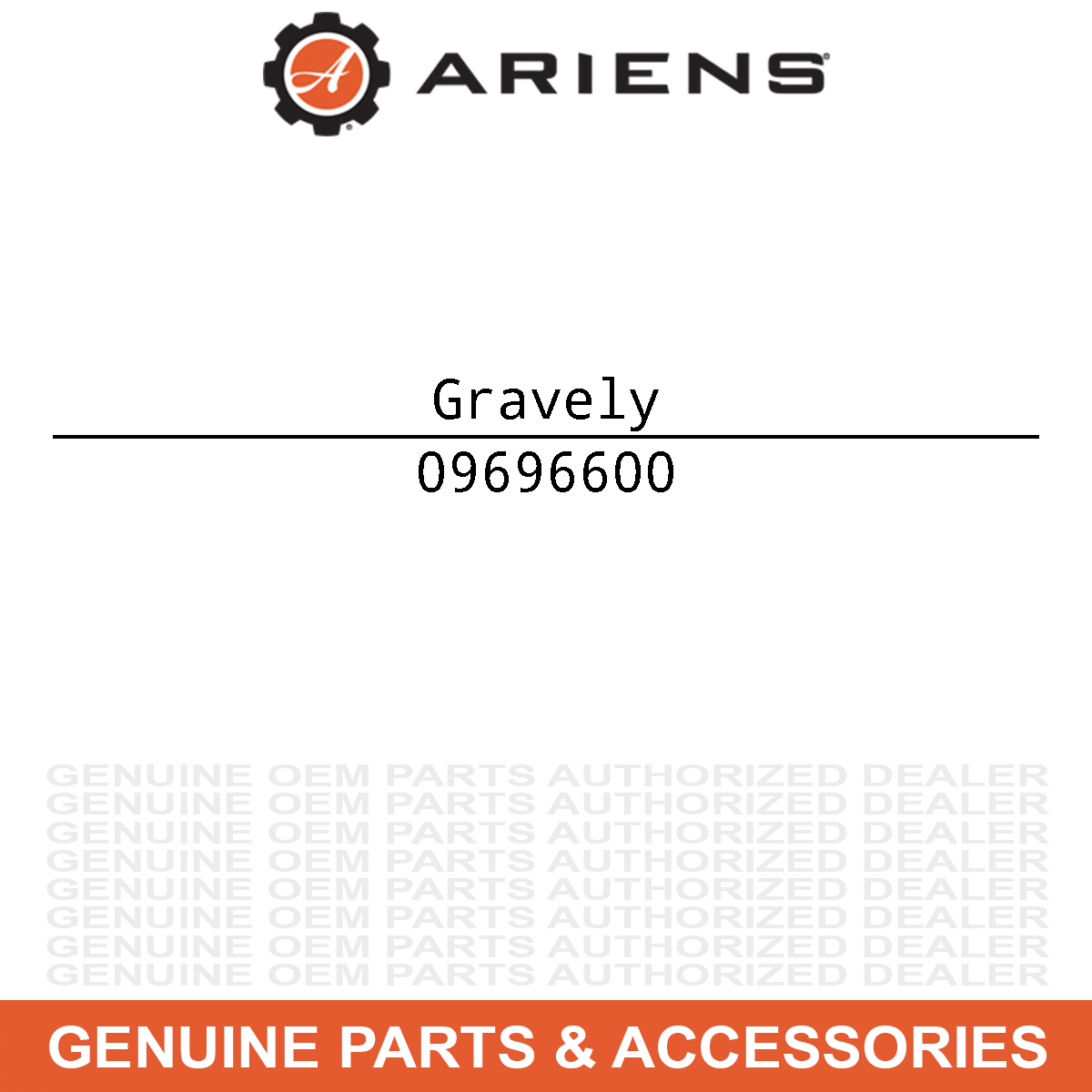 Ariens Gravely 09696600 Insert ZTX ZT XL X Select Onyx Ikon 60 52 48 42