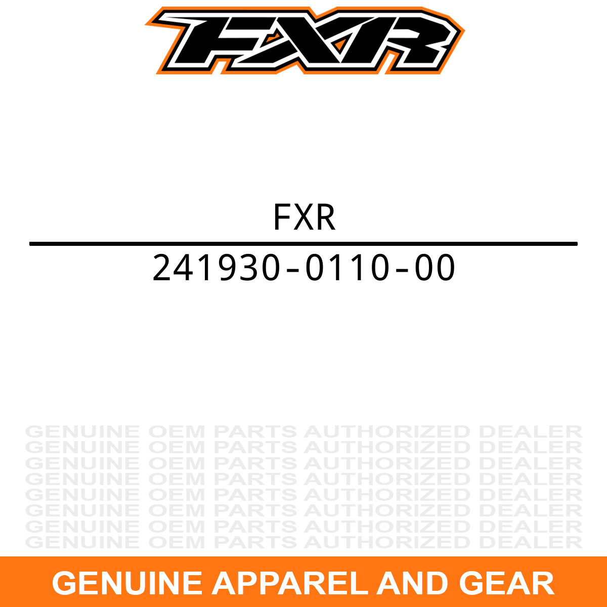 FXR 241930-0110-00 Stiched FXR Logo Flight Tag