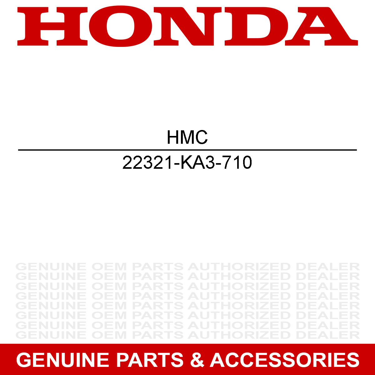 Honda 22321-KA3-710 Plate CR125R ATC250R CR125R