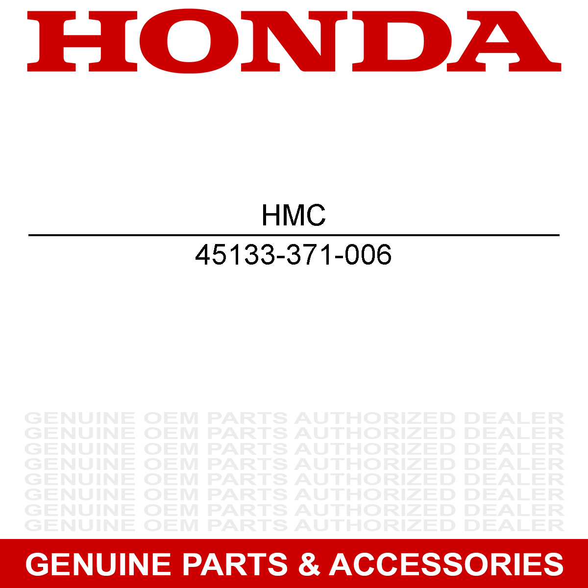 Honda 45133-371-006 Cover Super Interstate CX 1000 900 500 1981