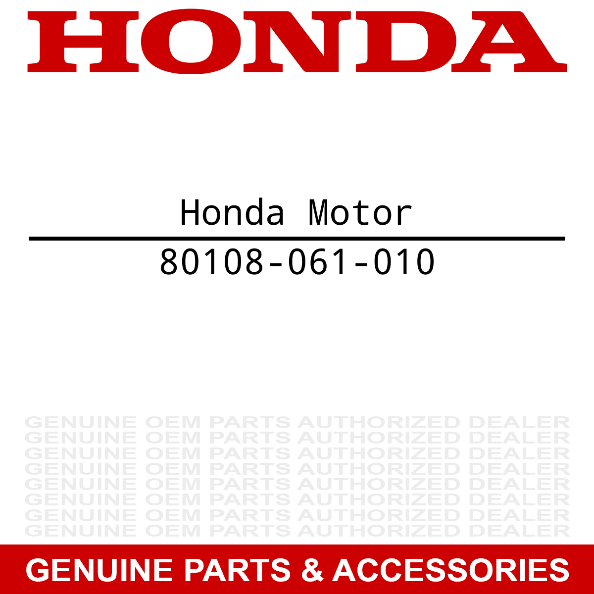 Honda 80108-061-010 Fender Silver 100S 125 125S 175 1934FX