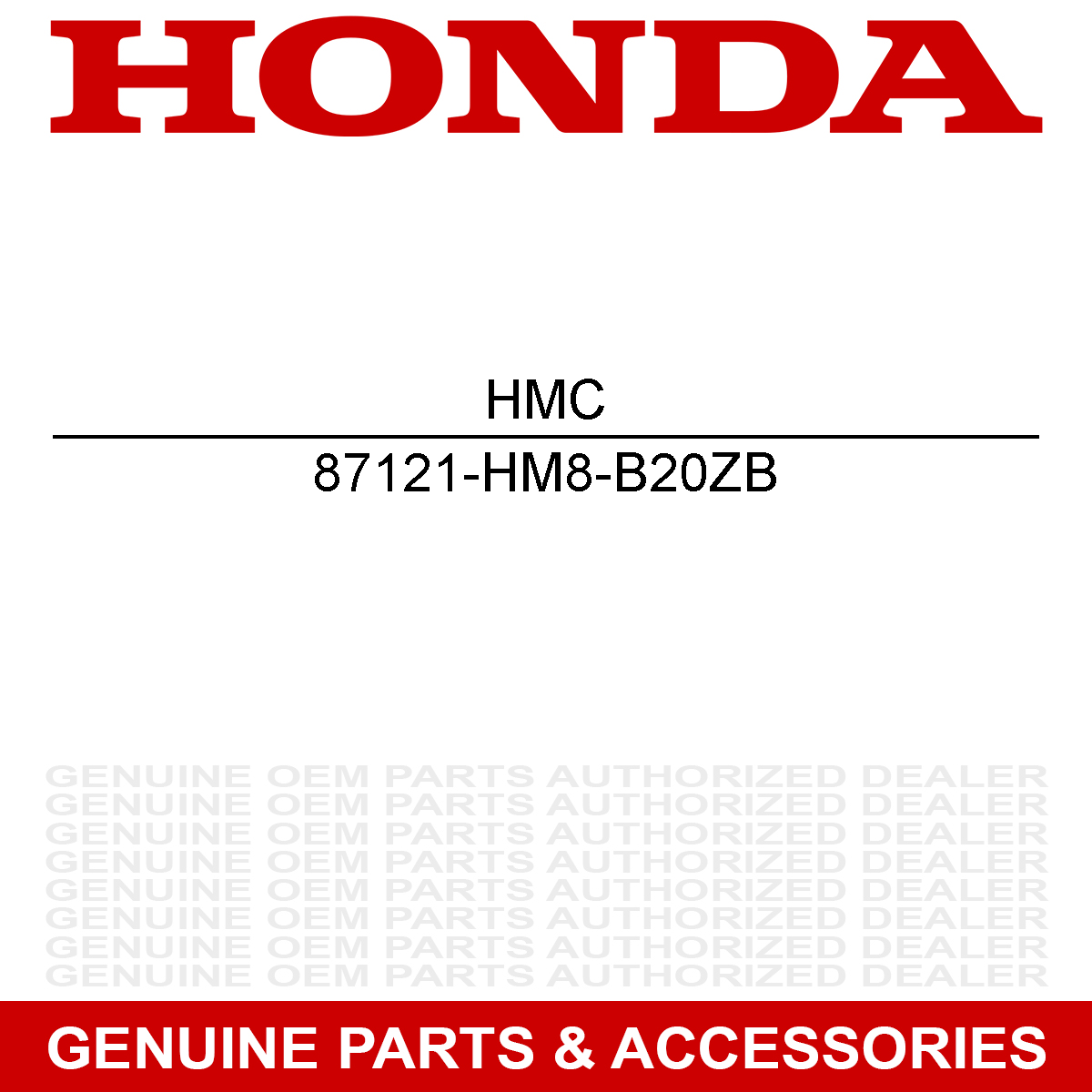Honda 87121-HM8-B20ZB Righthand (Type3) Emblem X4 Recon Rancher 500