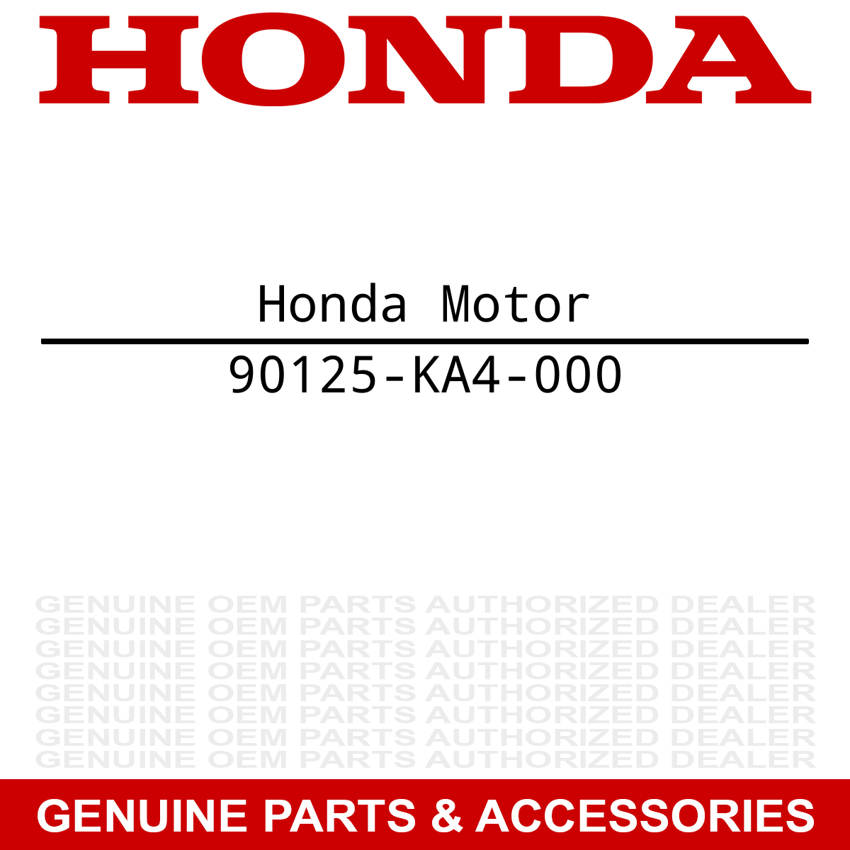 Honda 90125-KA4-000 Screw XR80R XR650R XR400R XR250R 125 250 450 Big CR85R