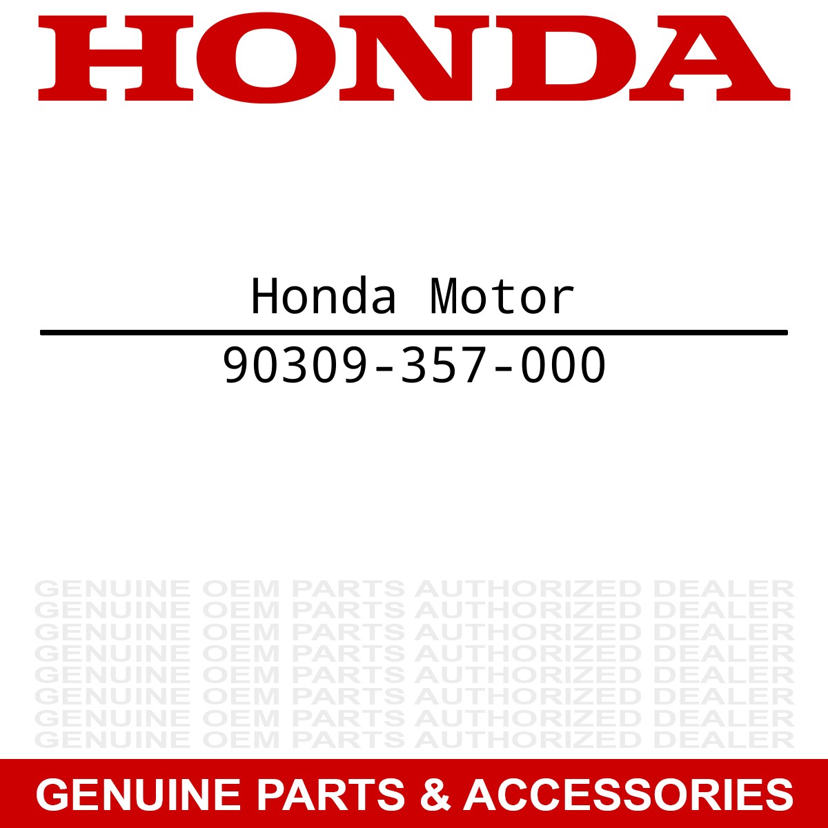 Honda 90309-357-000 Nut Z50RD Z50R XR650R XR600R 1000 1100 1200 125 175