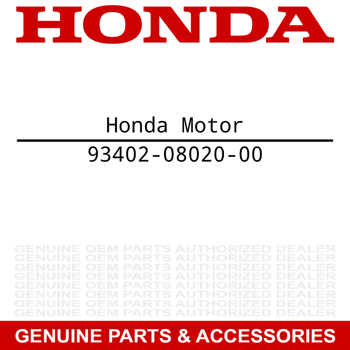 Honda 93402-08020-00 Bolt ZB50 Z50RD Z50R XR70R 110 50 70 750 Edition