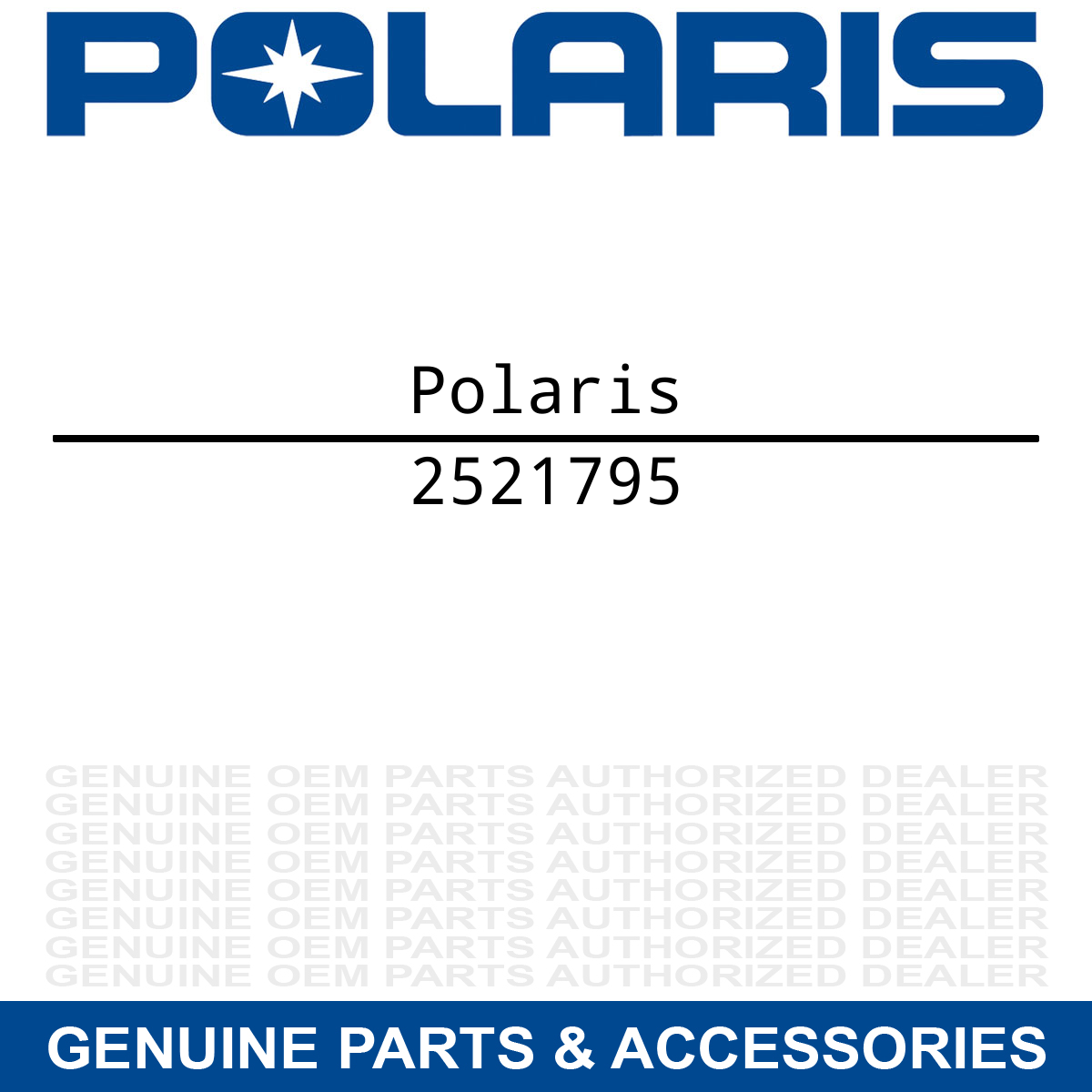 Polaris 2521795 Fuel Rail 1 Cyl