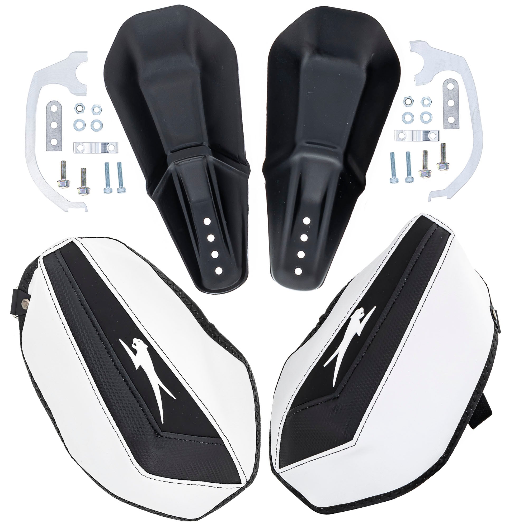 Arctic Cat 8639-468 White Flex Tec Handguards & Mounts 700 XC  Turbo 7639-397