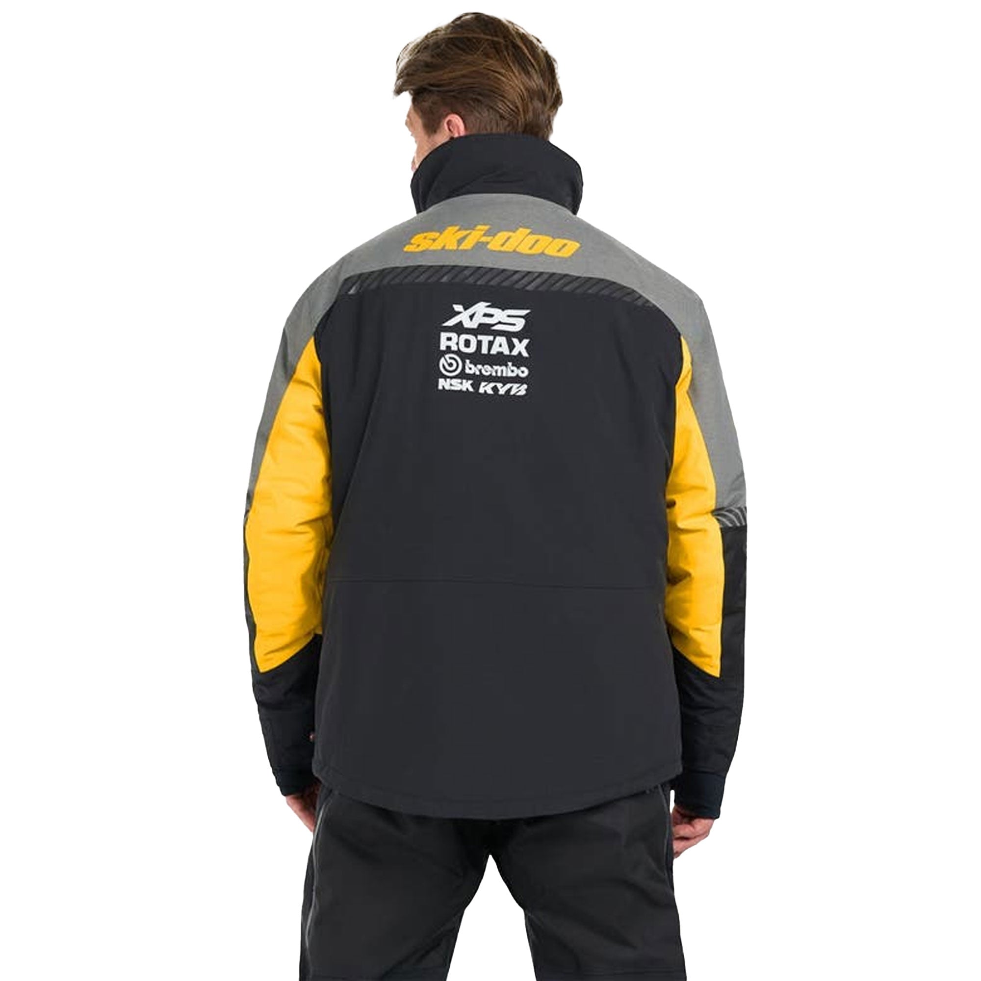 スノーピーク Ski-Doo Mens X-Team Snowmobile Jacket Heather Charcoal Grey