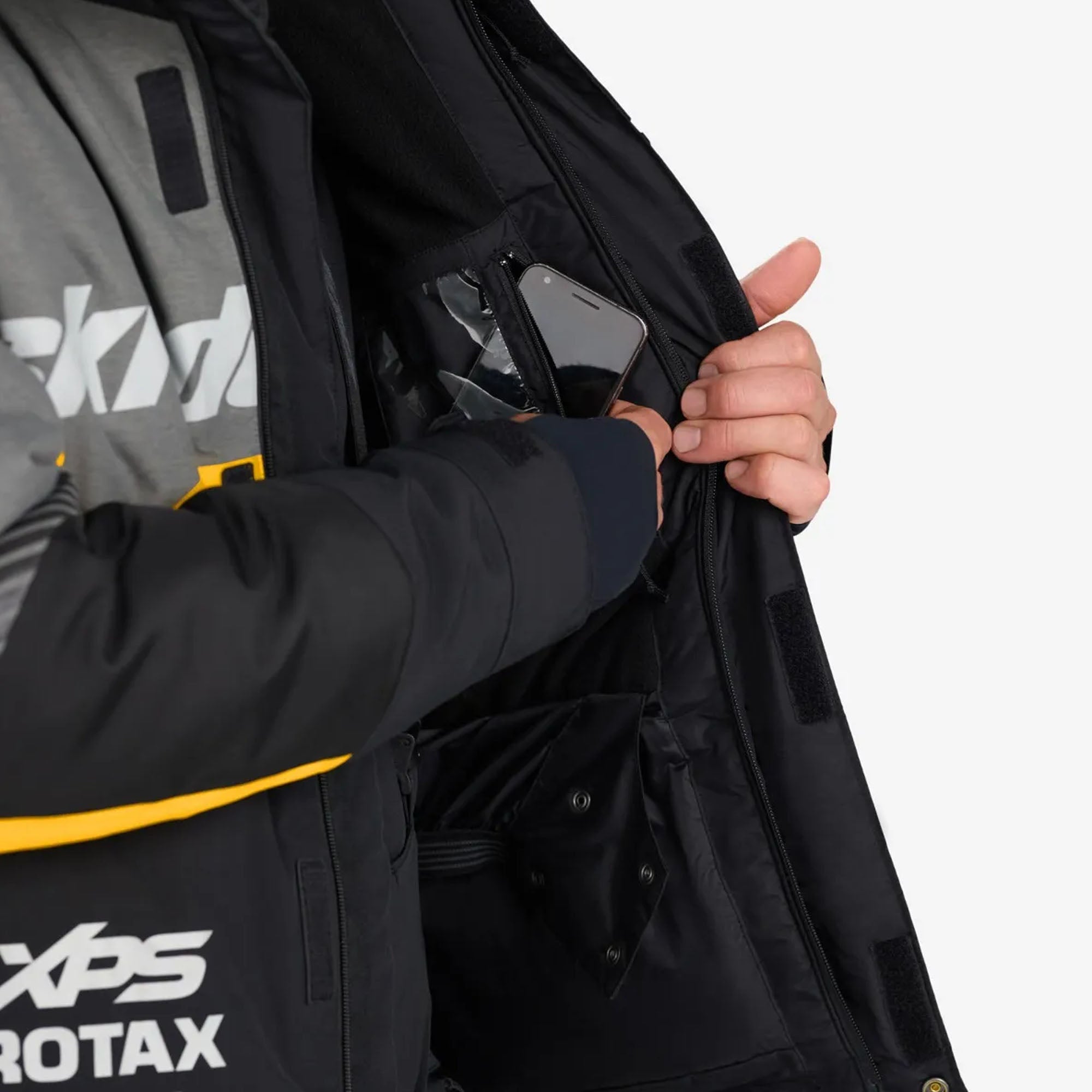 Ski-Doo  Mens X-Team Snowmobile Jacket Insulated Waterproof Heather Charcoal