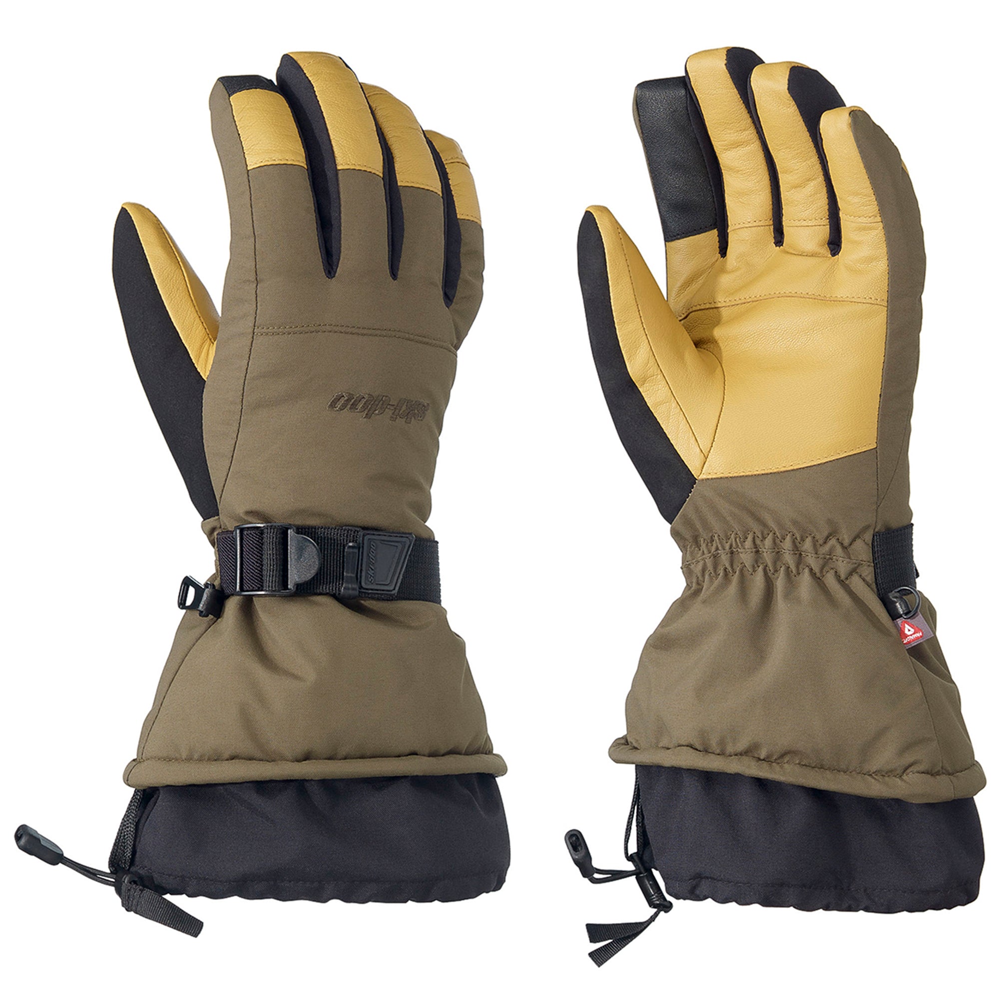 BRP Ski-Doo Woolly Snowmobile Gloves Army Green Unisex-Adult