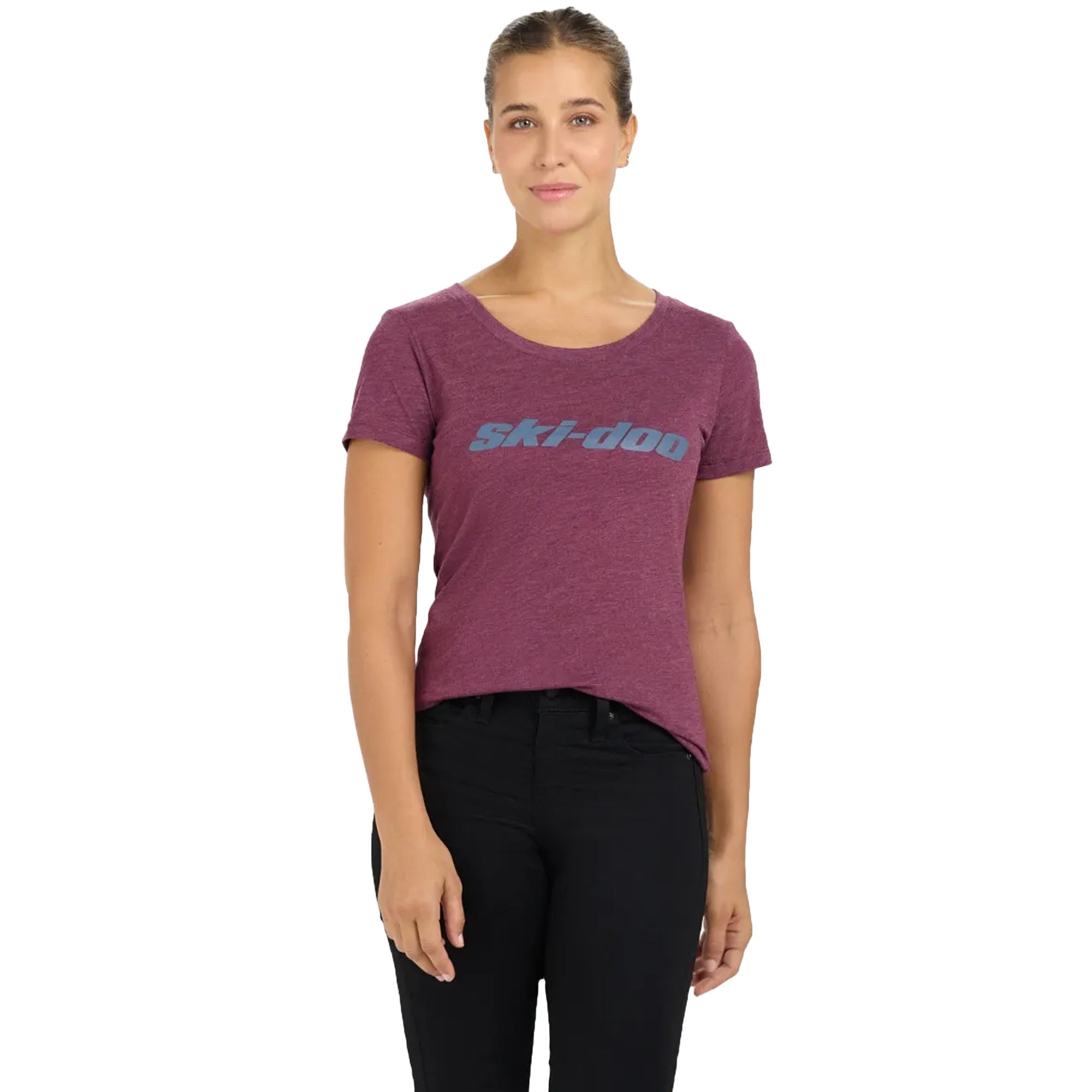 BRP Ski-Doo Signature T-Shirt Burgandy Womens