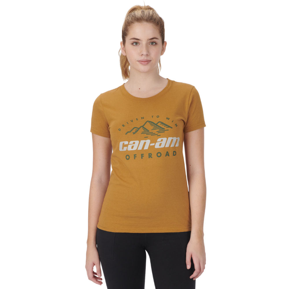 BRP Can-Am Womens Driven To Win T-Shirt Whiskey Womens