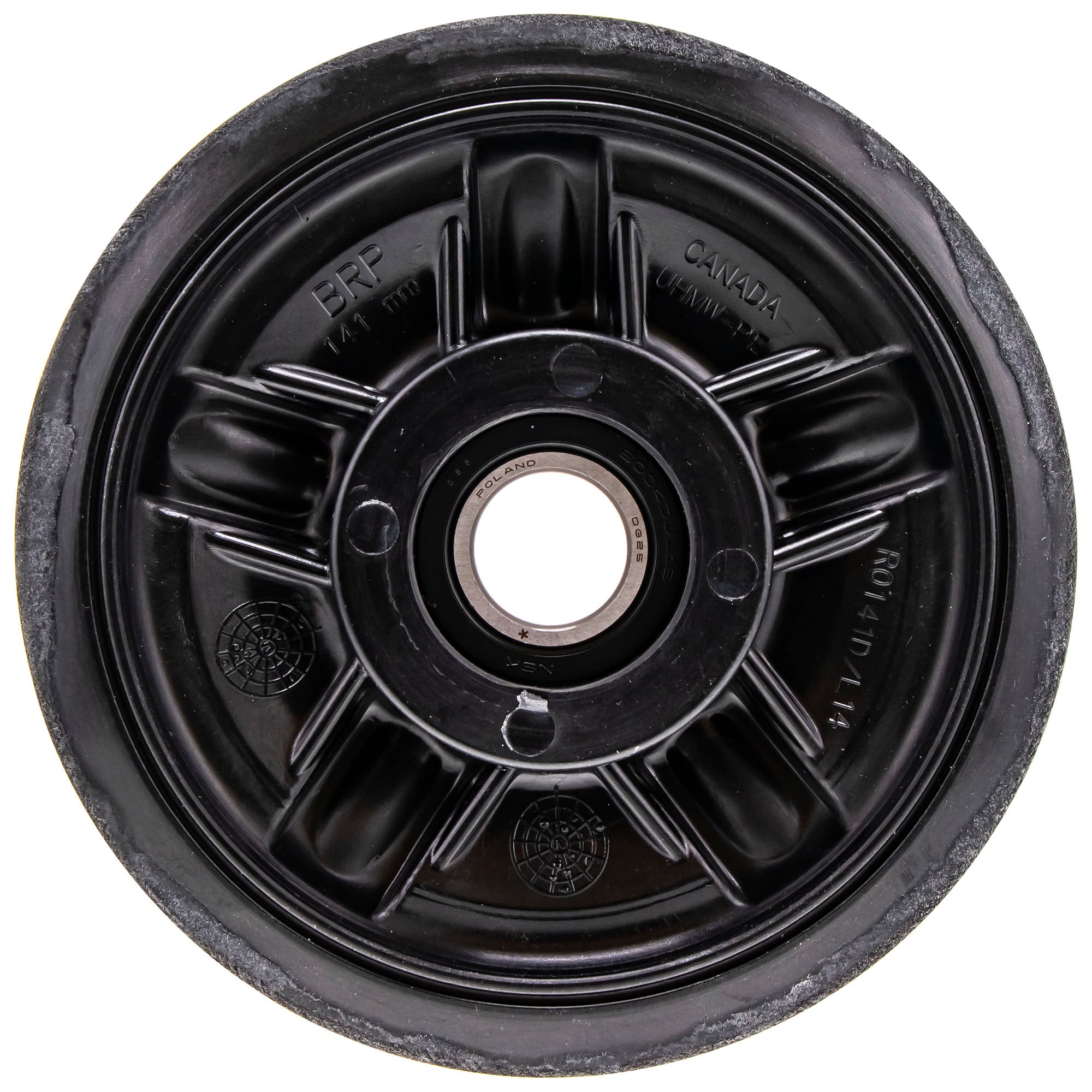 BRP 503191312 Can-Am Ski-Doo WHEEL 141 WITH PATTERN ASSEMBLY, YELLOW