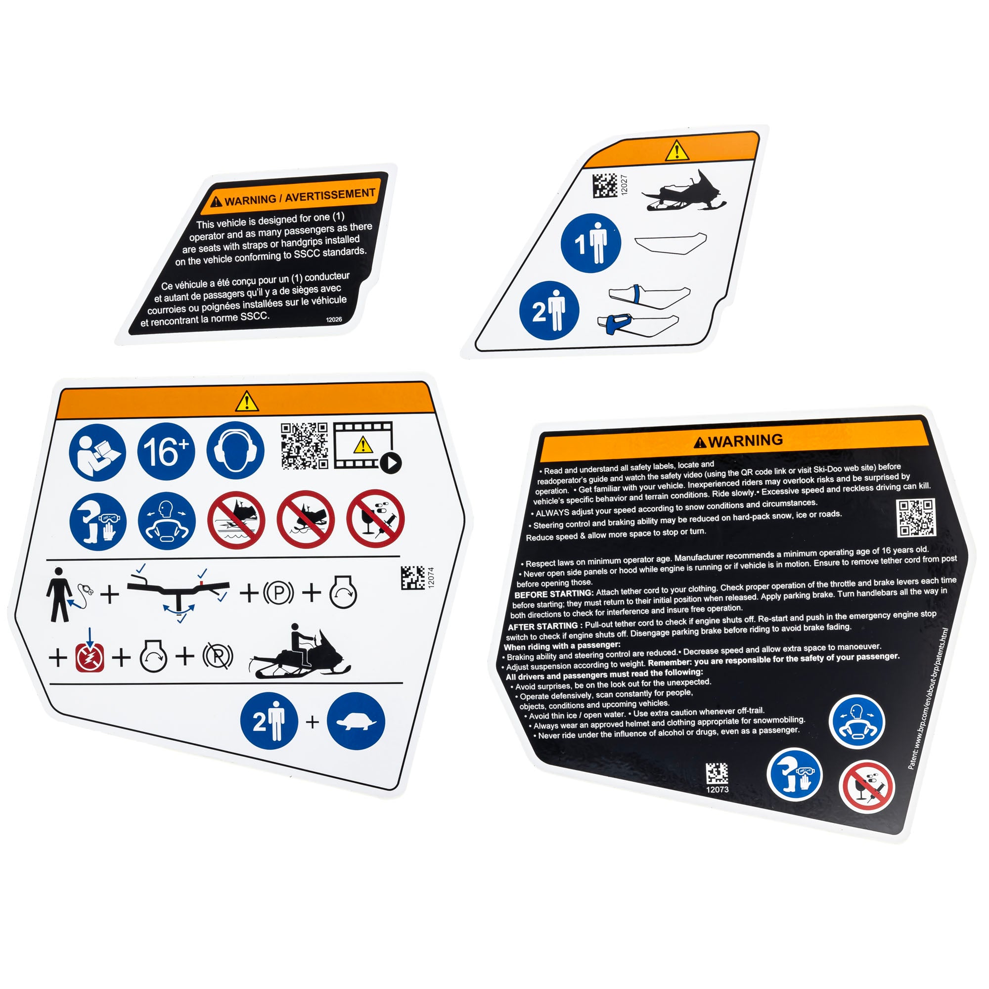 Ski-Doo 860202702 BRP  Deep Snow Soft Knee Pads Comfort Perfect Fit REV Gen5 OEM