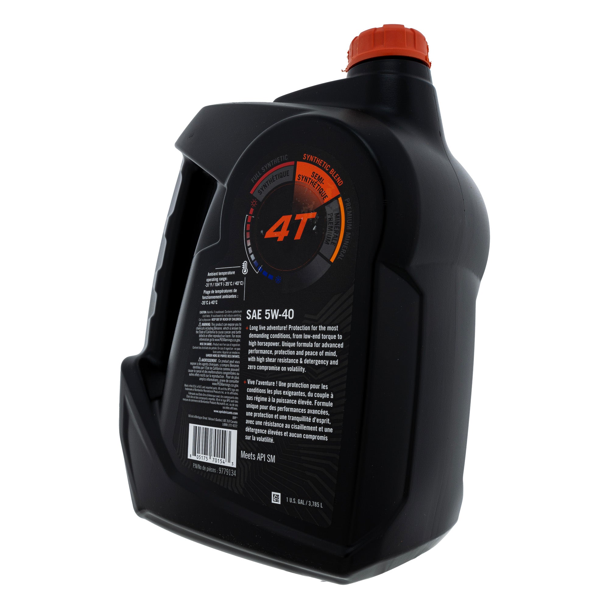 BRP 9779134 Can-Am XPS 4-Stroke Synthetic Blend 5W-40 Engine Oil Gallon Ski-Doo