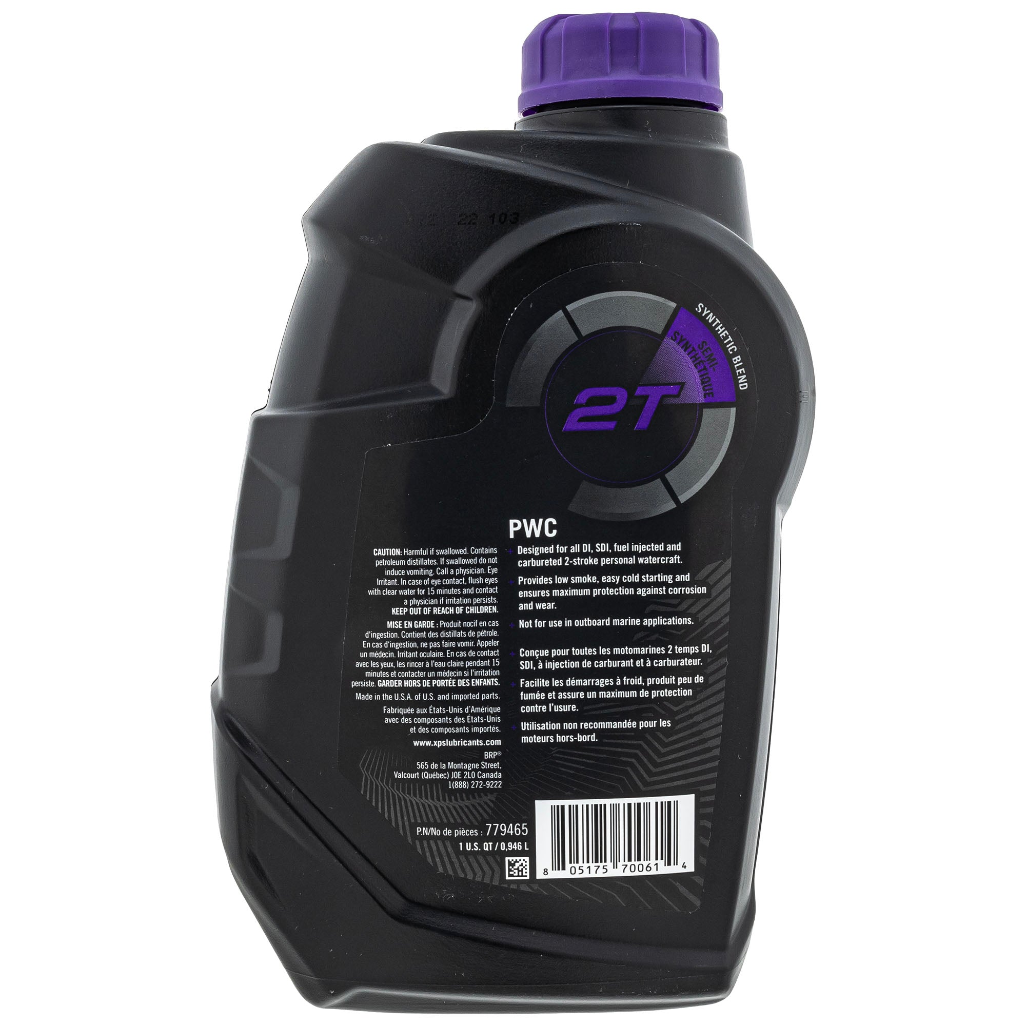 Sea-Doo XPS 2-Stroke Synthetic Blend Oil 1 Qt 9779465