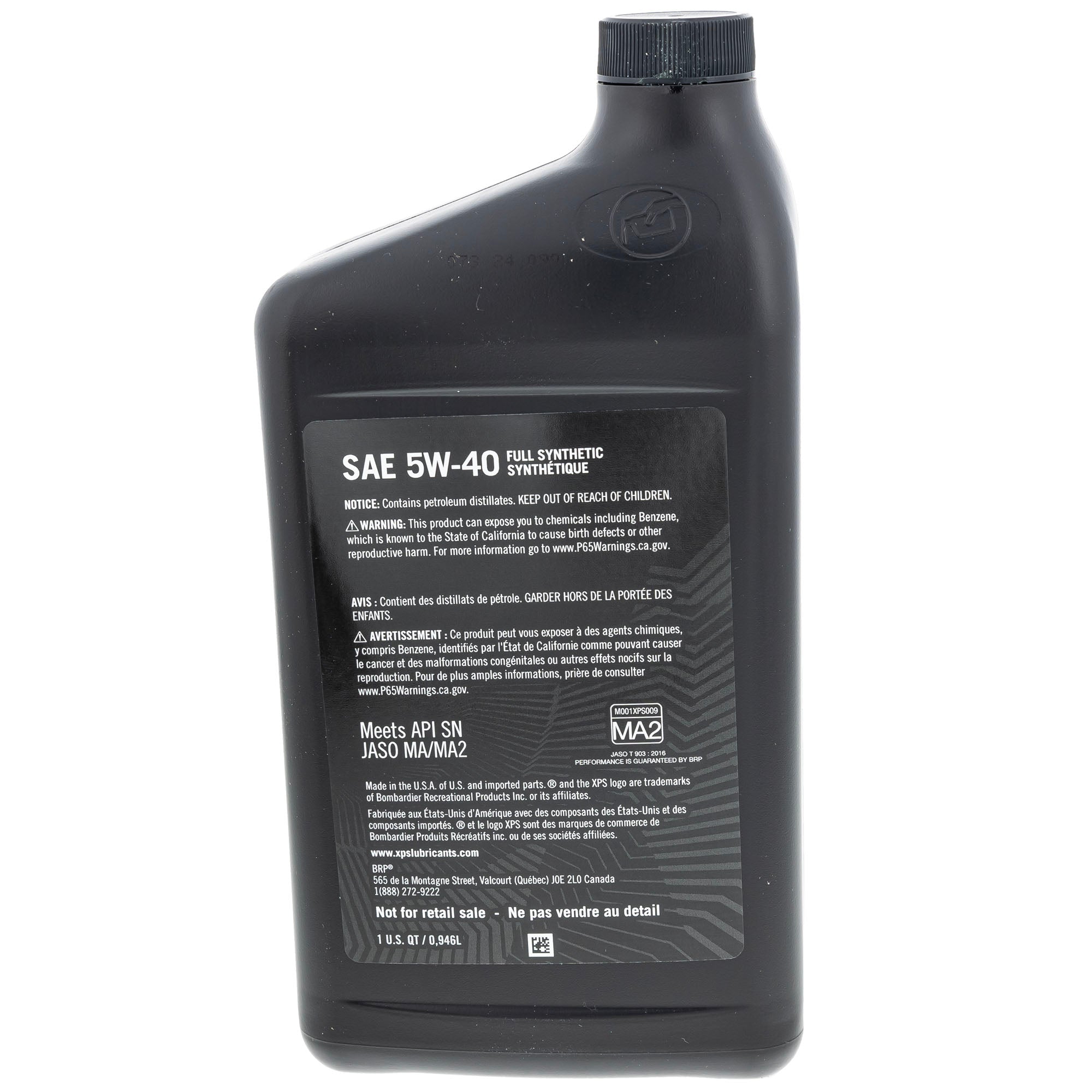 Can-Am 9779488 BRP  4T 5W-40 Full Synthetic Oil Change Kit 500 V-Twin