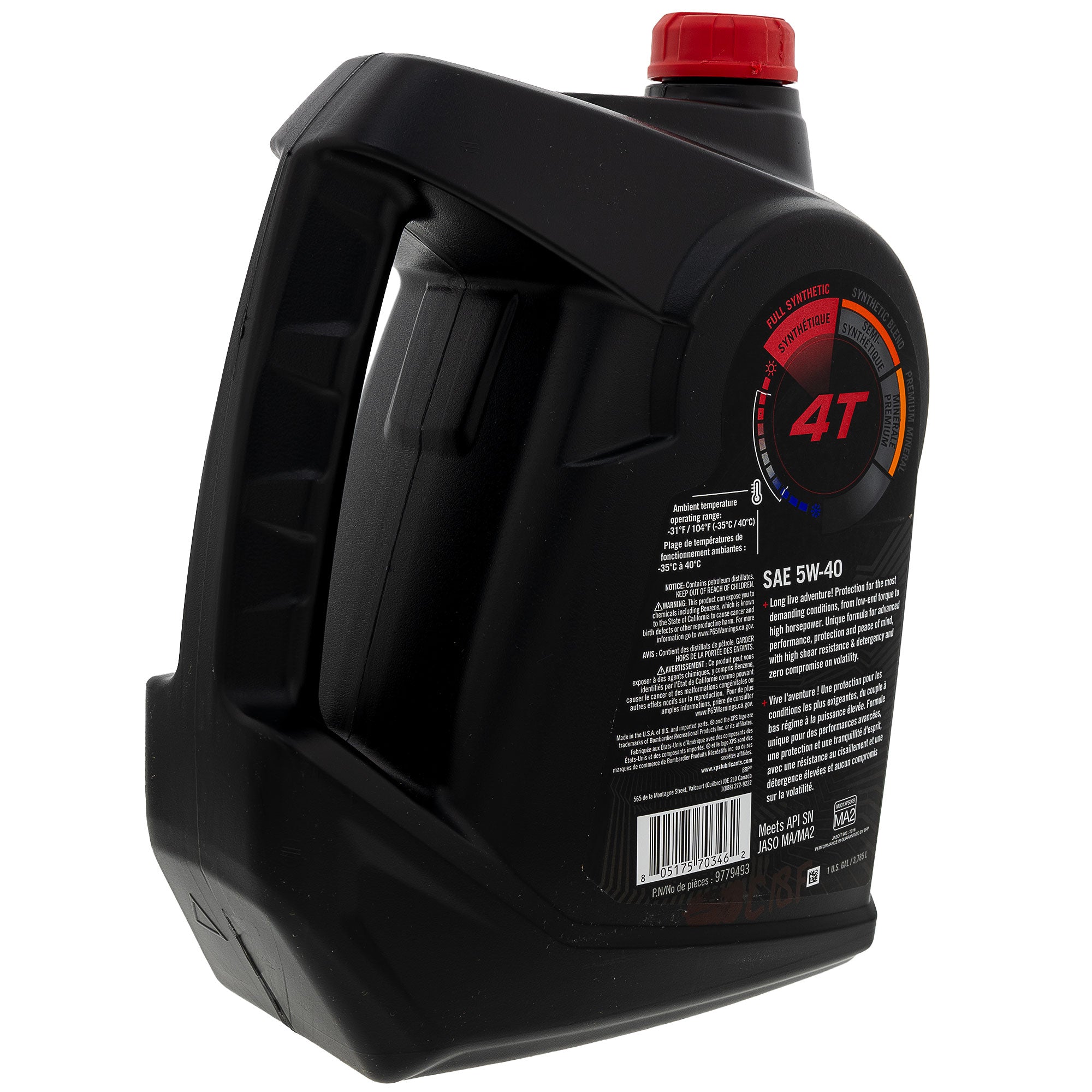 Can-Am Synthetic Oil 4T 5W40 1 Gal 9779493
