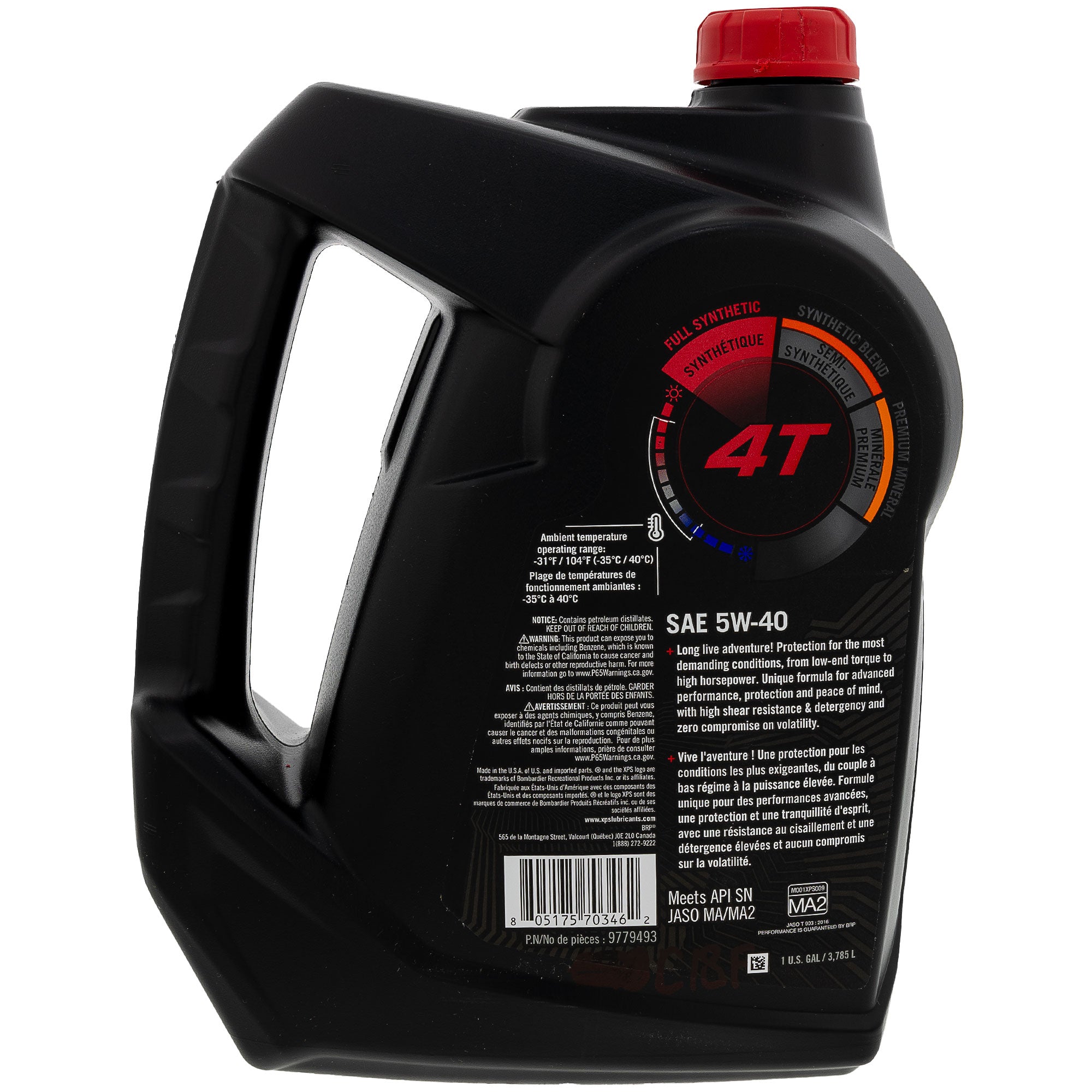 Can-Am 9779493 BRP  Synthetic Oil 4T 5W40 1 Gal 779134 9779134