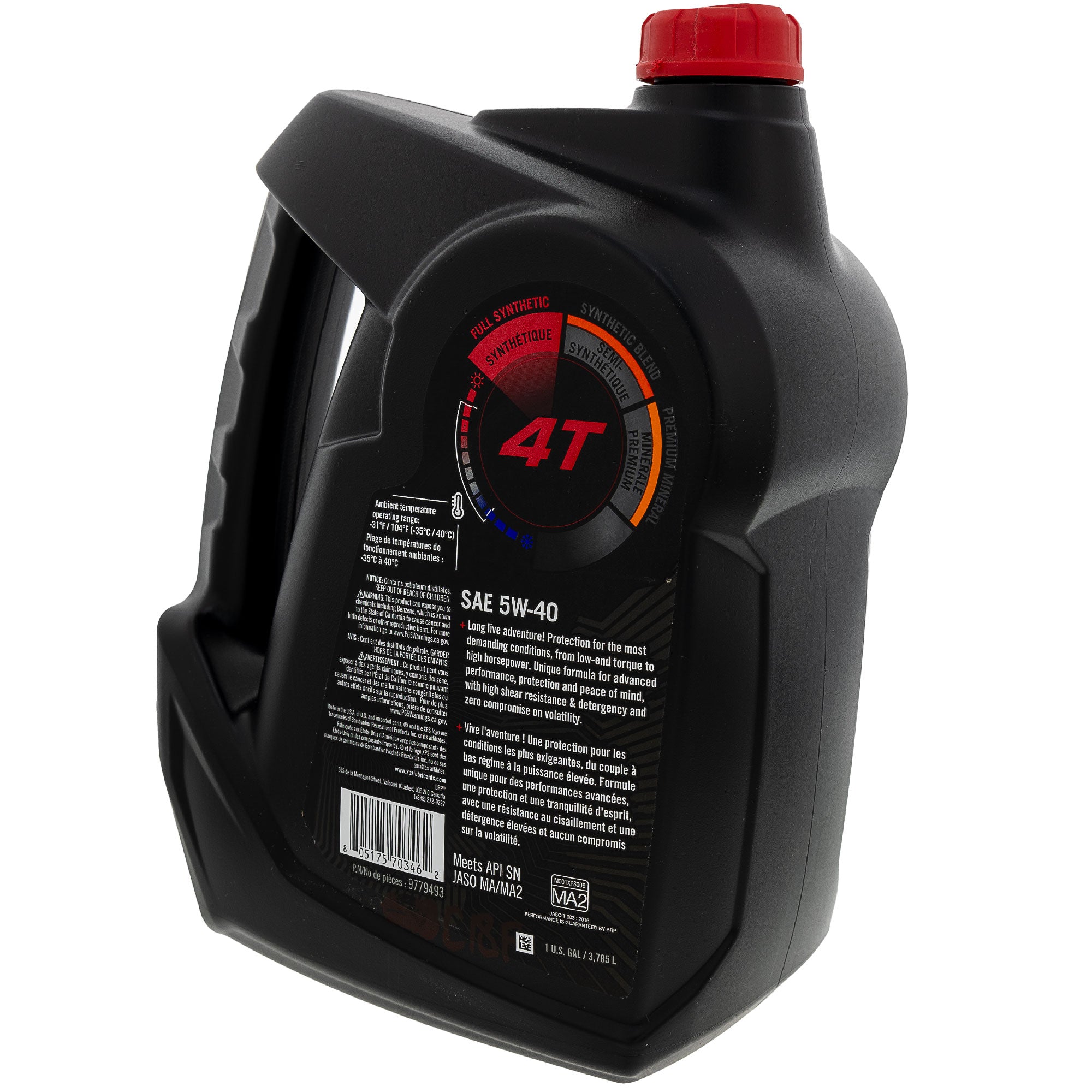 Can-Am 9779493 BRP  Synthetic Oil 4T 5W40 1 Gal 779134 9779134