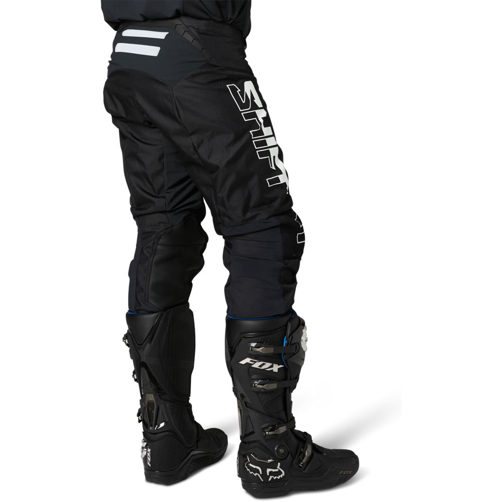 SHIFT  Racing Mens Black Black Label King Pants Breathable Lightweight Motocross