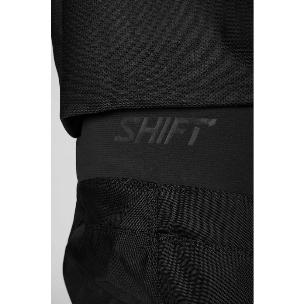 SHIFT  Racing Mens Black Black White Label Blak Pants Flexible Vented MotoX Gear