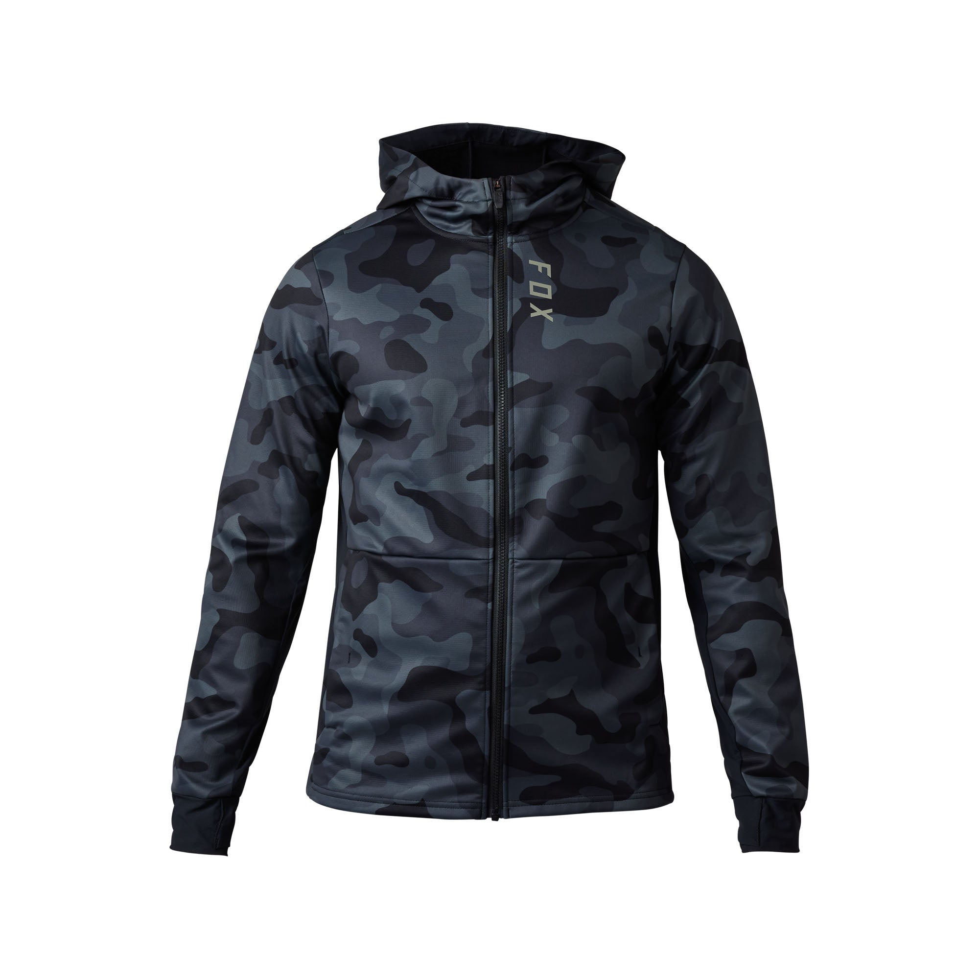 Fox Racing Defend Drive Windblock Zip Jacket Black Camo Mens