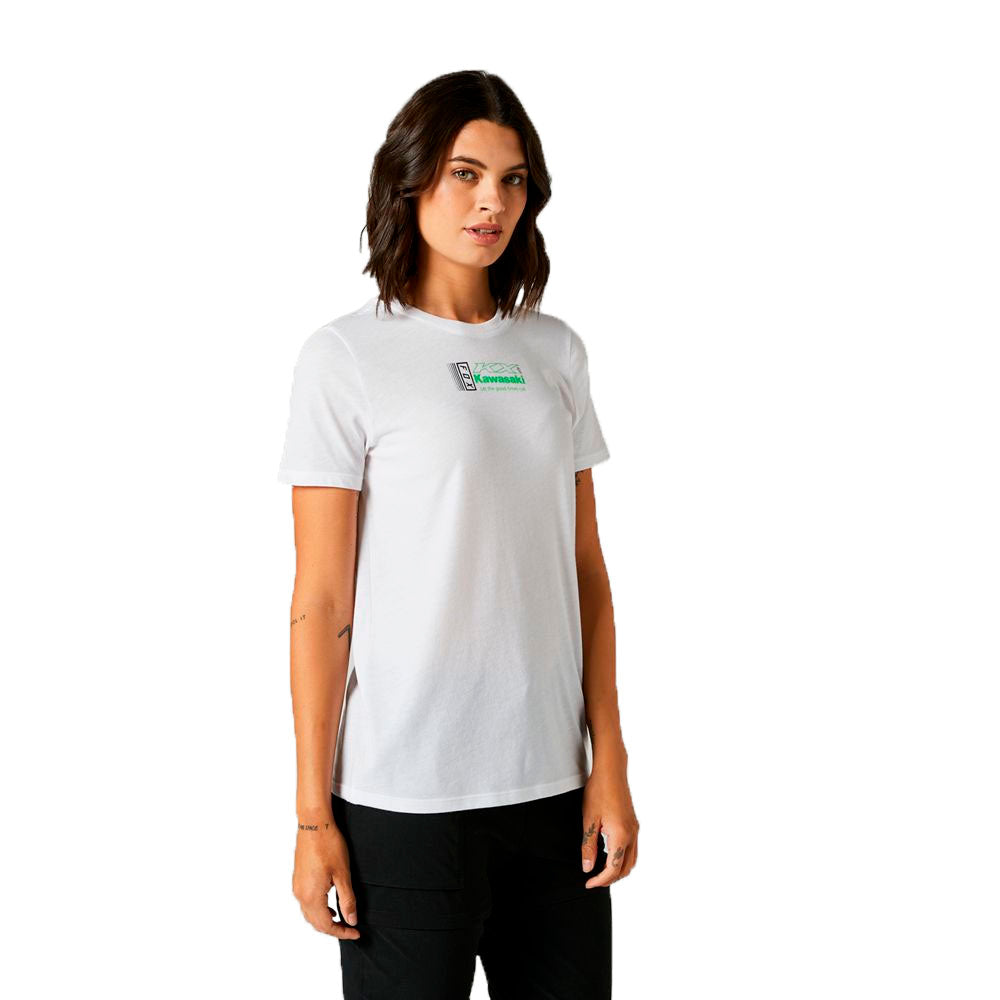 Fox Racing Womens Kawasaki Tee White Womens