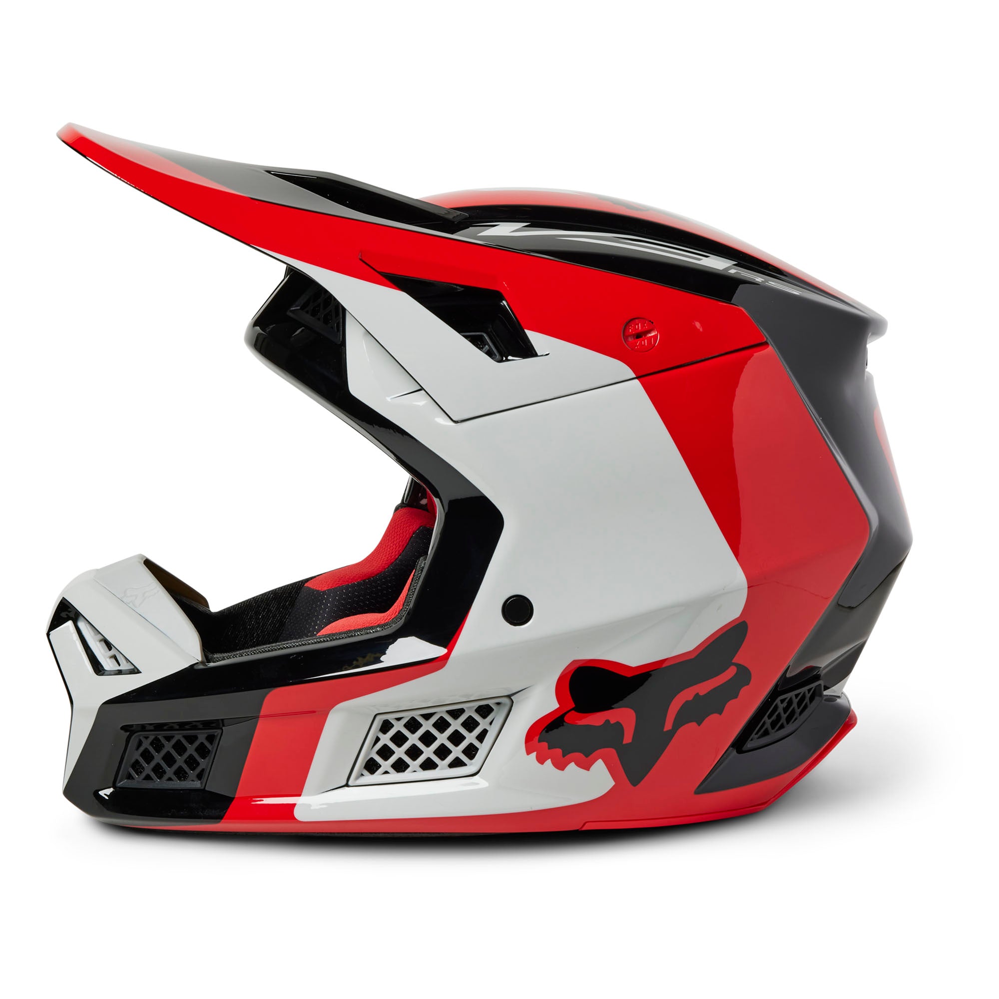 【入手困難】FOX RACING V3 ヘルメット ブロンズ XL Fox Racing V3 RS Efekt Open Face Offroad Helmet Florescent Red