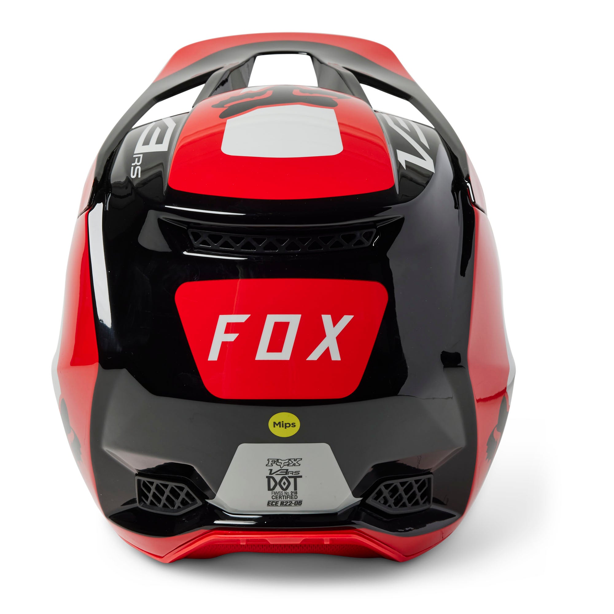 Fox Racing V3 RS Efekt Open Face Offroad Helmet Florescent Red