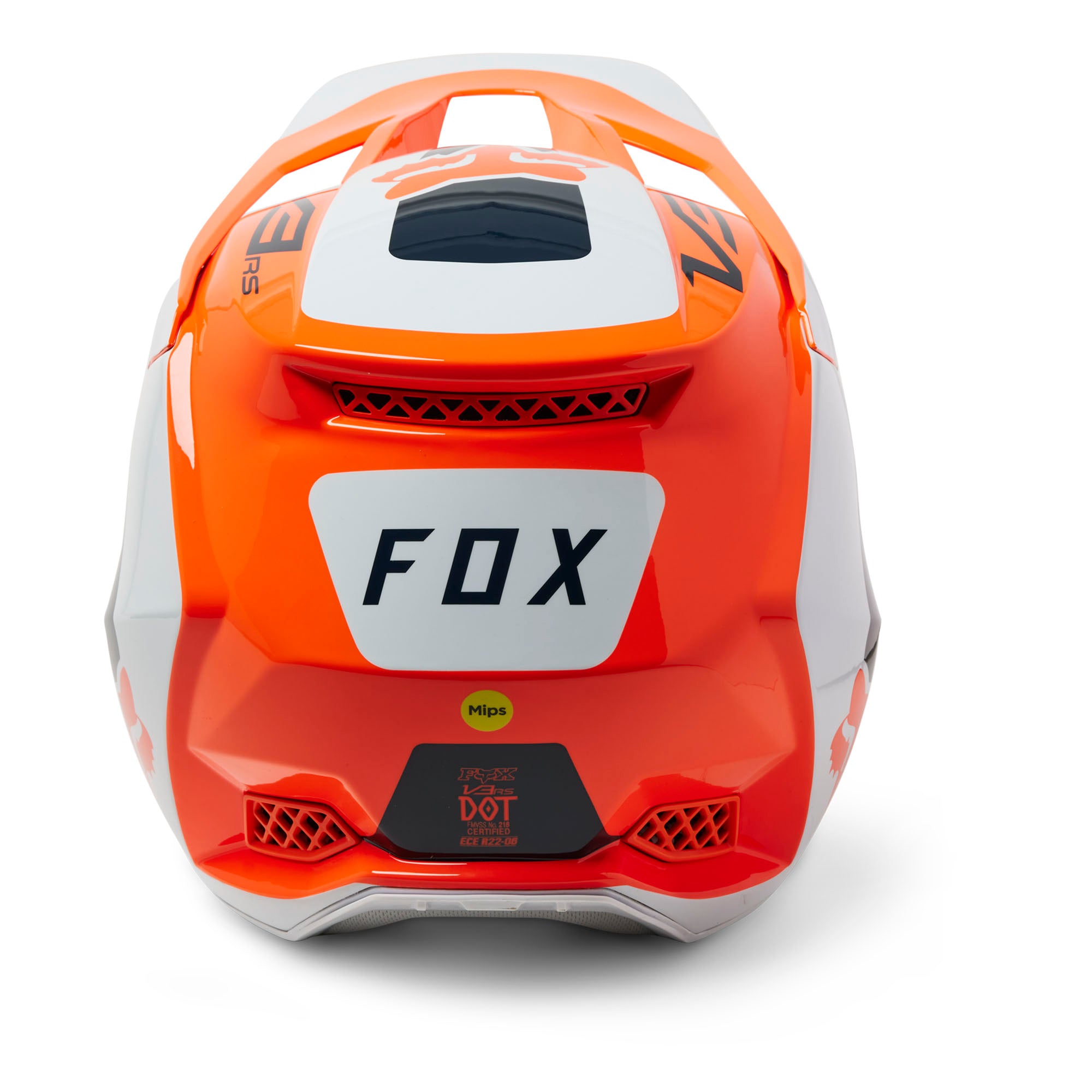 Fox Racing V3 RS Efekt Open Face Offroad Helmet Florescent Orange